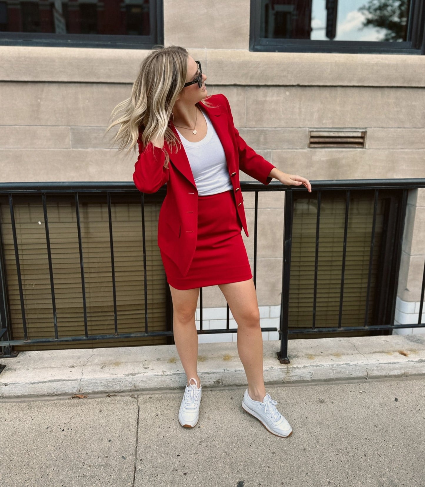 Vintage 80s Escada Margaretha Ley Red Pencil Skirt