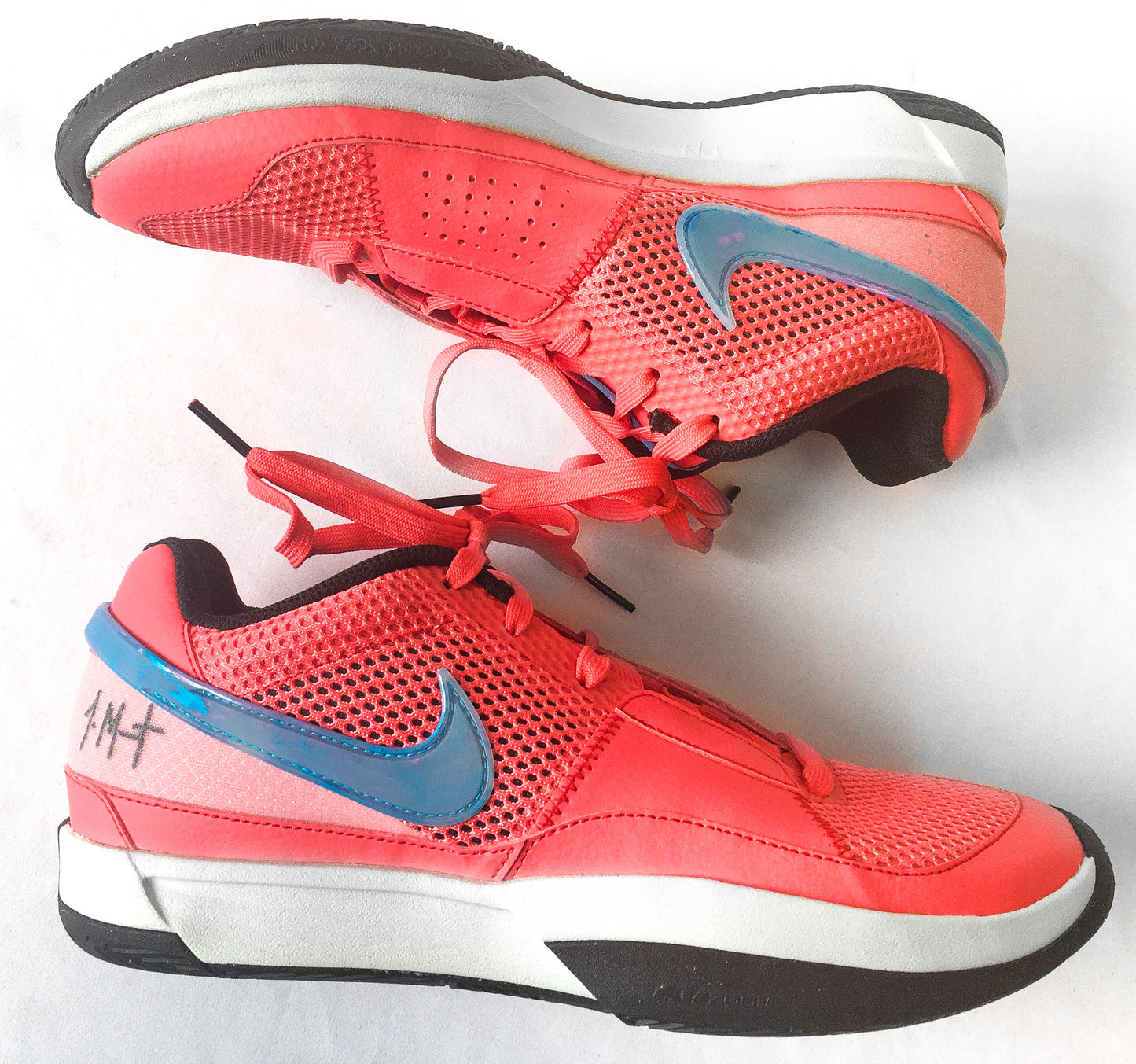 Nike Ja Morant Ja 1 'Ember Glow' Pink/Blue Sneakers, Sz. 8
