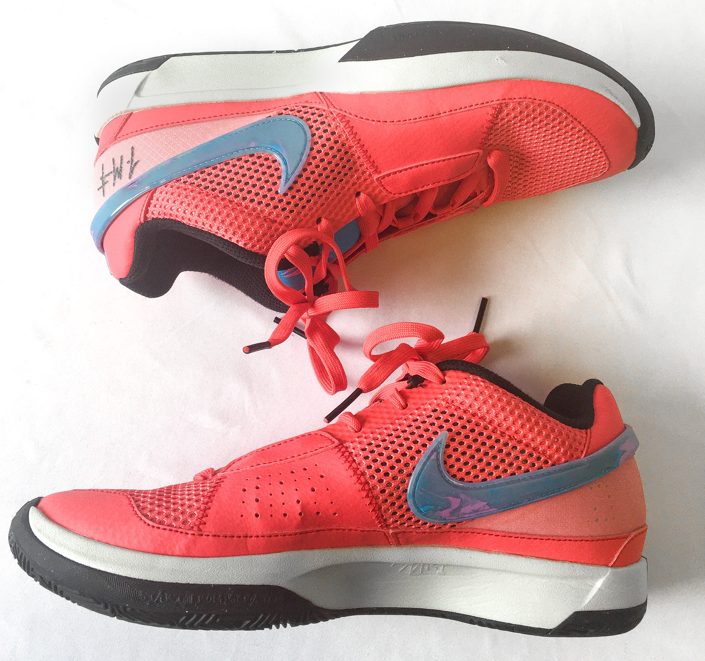 Nike Ja Morant Ja 1 'Ember Glow' Pink/Blue Sneakers, Sz. 8