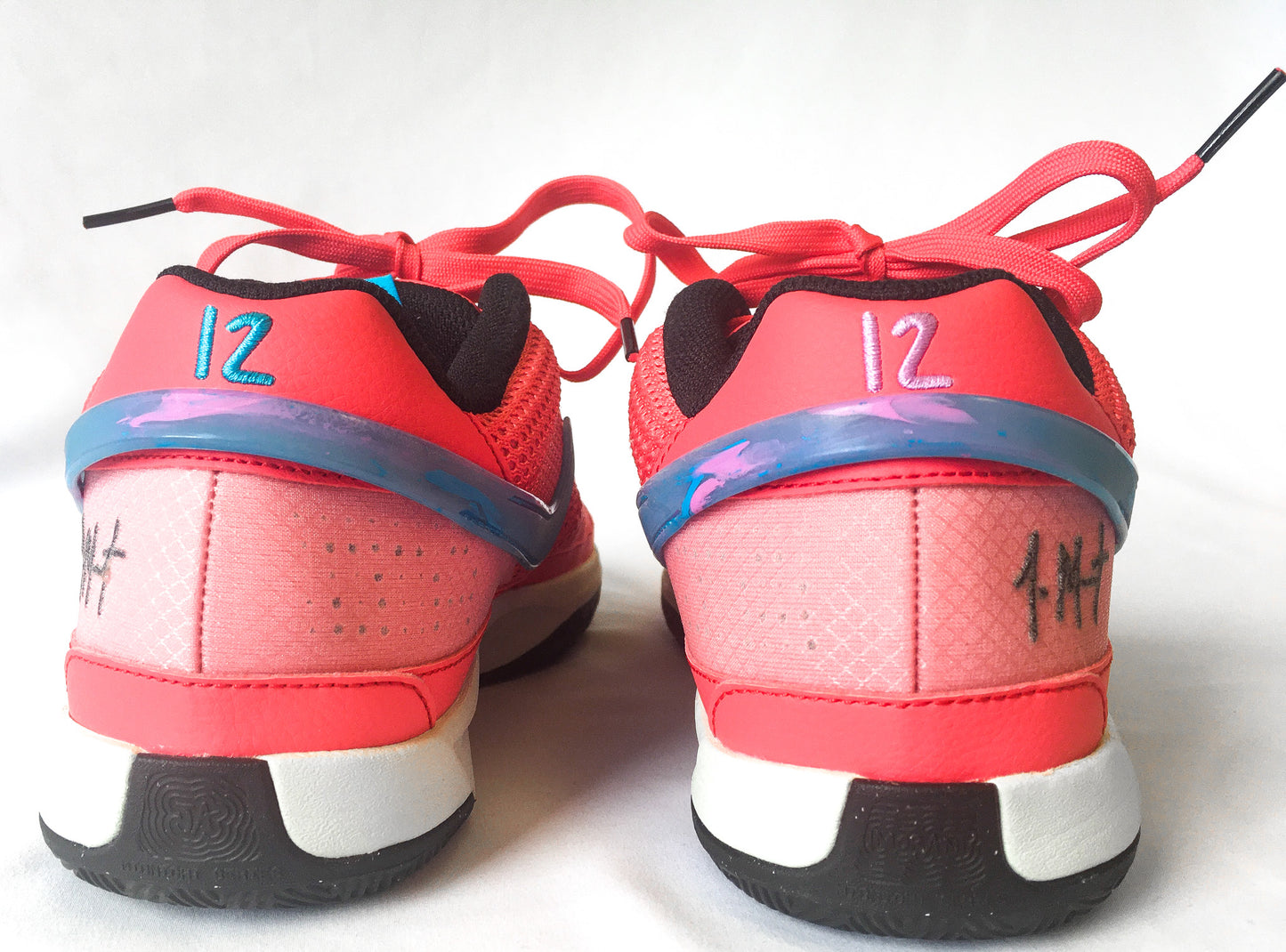 Nike Ja Morant Ja 1 'Ember Glow' Pink/Blue Sneakers, Sz. 8