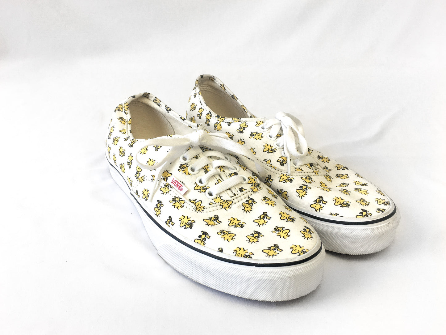 Vans x Peanuts Woodstock Off-White Lace Up Sneakers, Women's Sz. 10.5, Men's Sz. 9