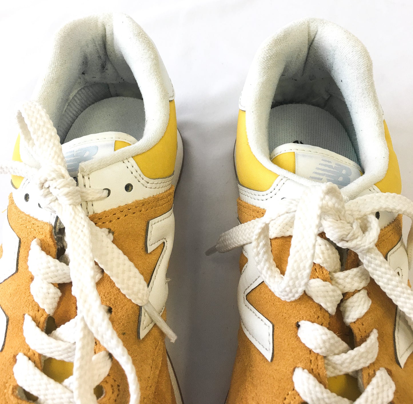 New Balance 574 Gold Suede Sneakers, Men's Sz. 6.5, Women's Sz. 8