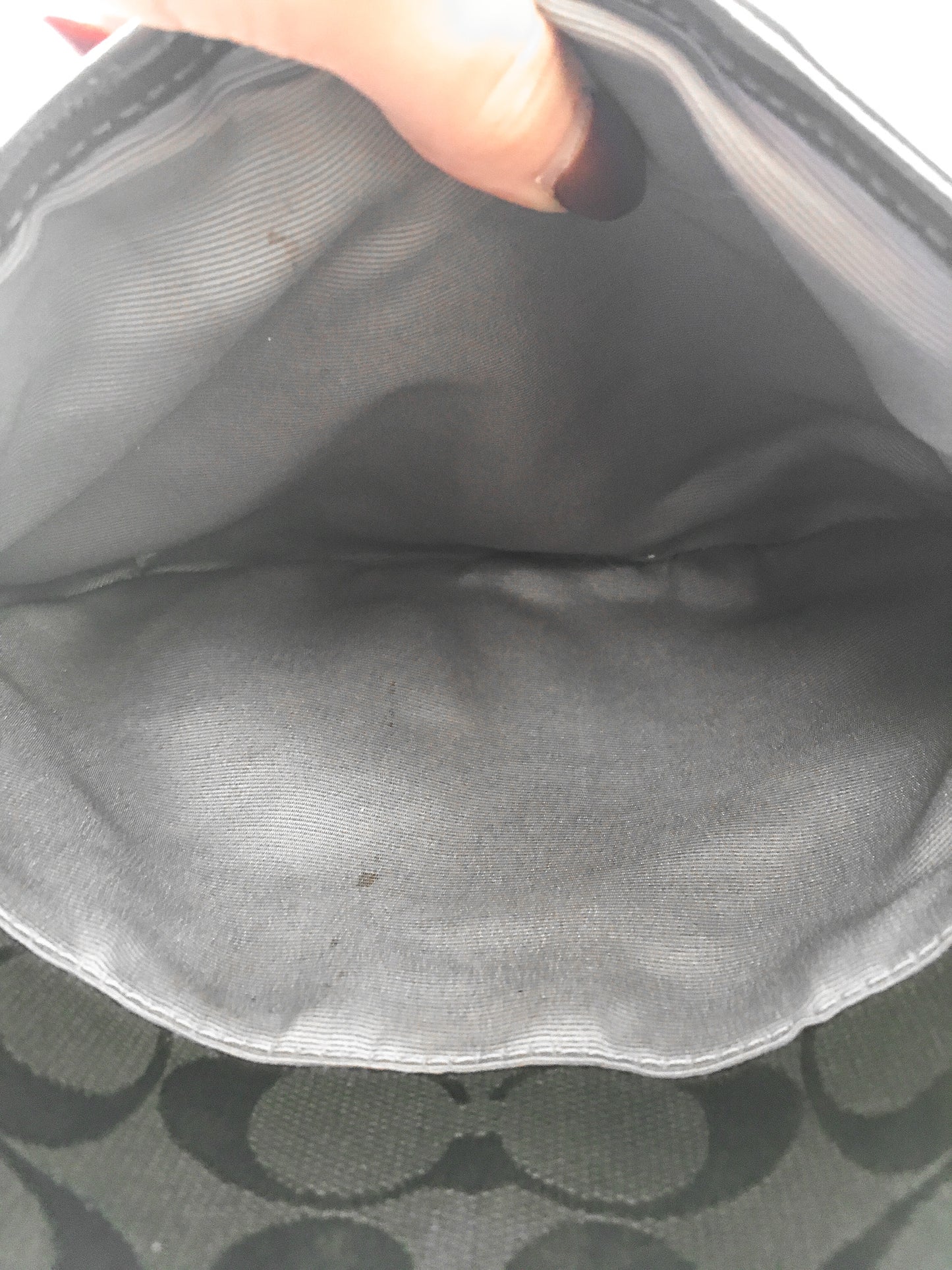 Y2K 00s Coach Black Signature C Monogram Pleated Crossbody Bag