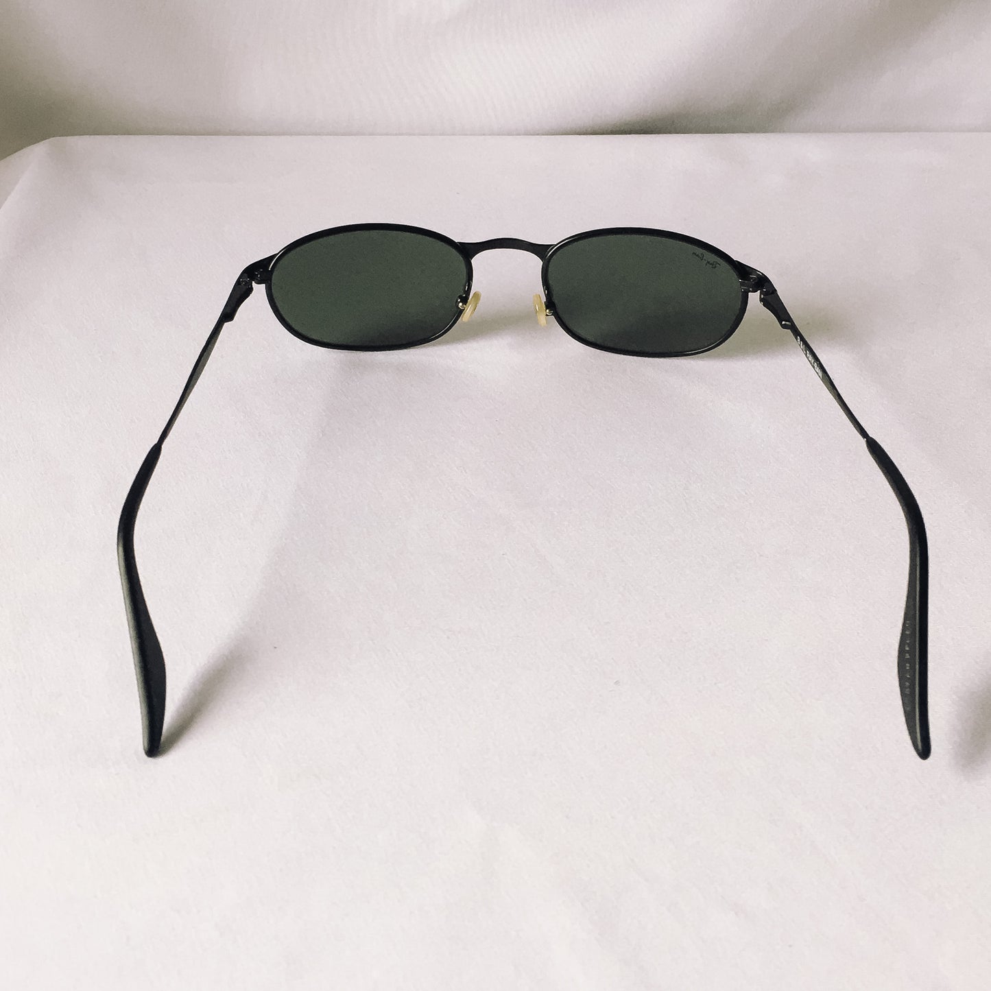 Vintage Black Oval Framed Ray Ban Sunglasses with Case, Style B & L