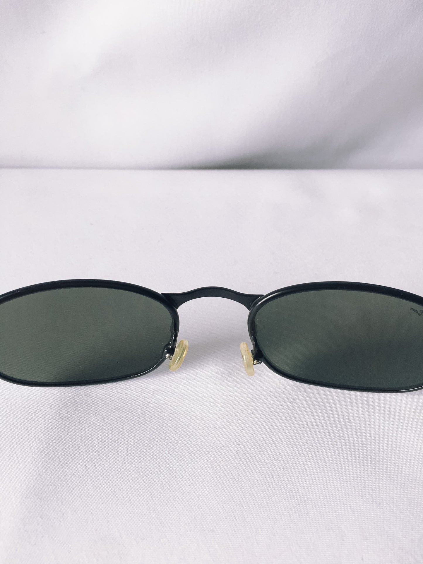 Vintage Black Oval Framed Ray Ban Sunglasses with Case, Style B & L