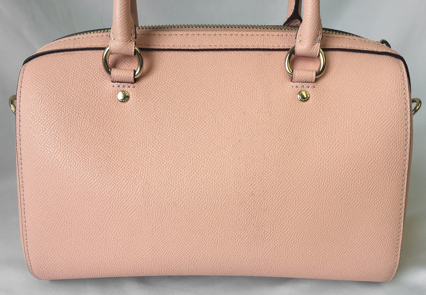 Coach Rowan Crossgrain Faded Blush/Salmon Satchel w/ Detachable Strap, #79946