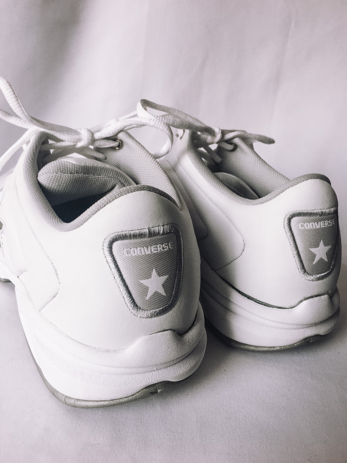 Vintage White Converse Star Chunky Dad Sneakers, Sz. 10.5