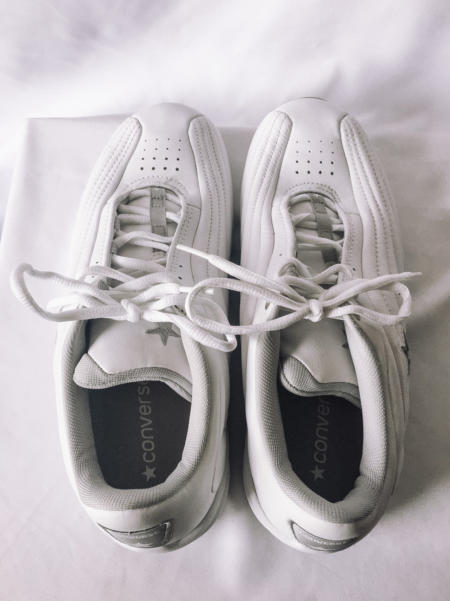 Vintage White Converse Star Chunky Dad Sneakers, Sz. 10.5