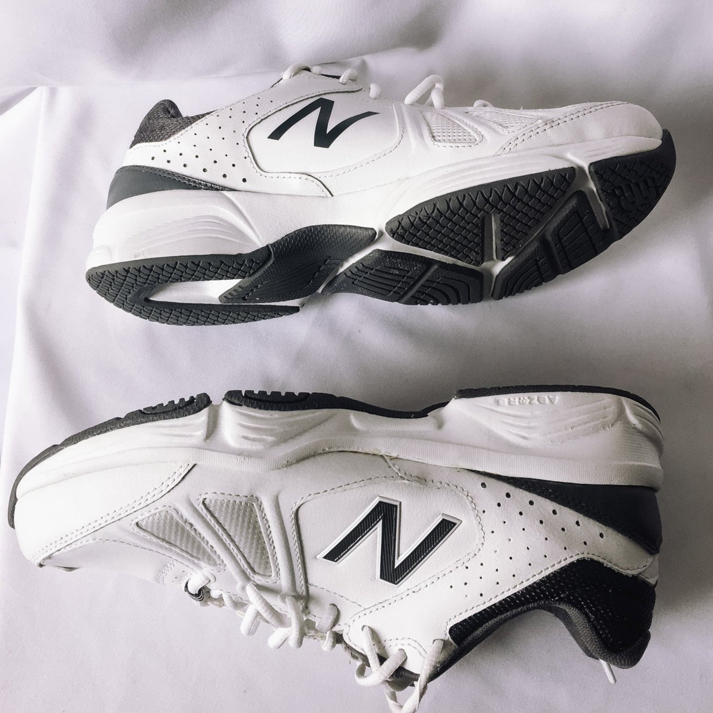 Vintage Gray and White New Balance 519 Dad Sneakers, Men's Sz. 8