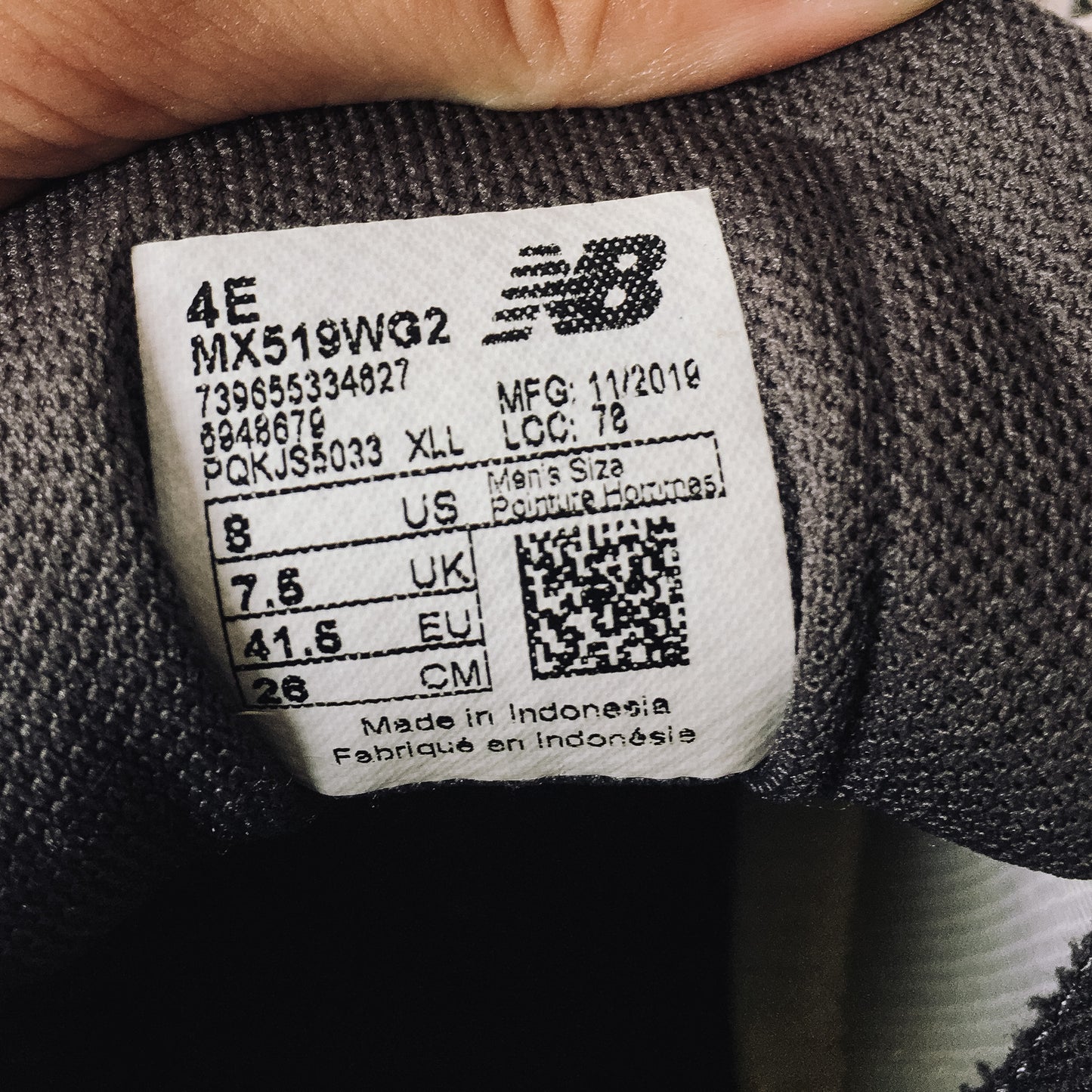 Vintage Gray and White New Balance 519 Dad Sneakers, Men's Sz. 8