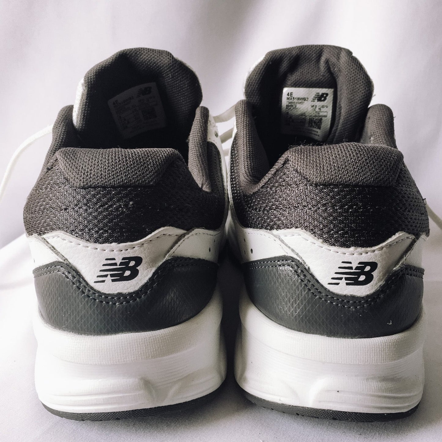 Vintage Gray and White New Balance 519 Dad Sneakers, Men's Sz. 8