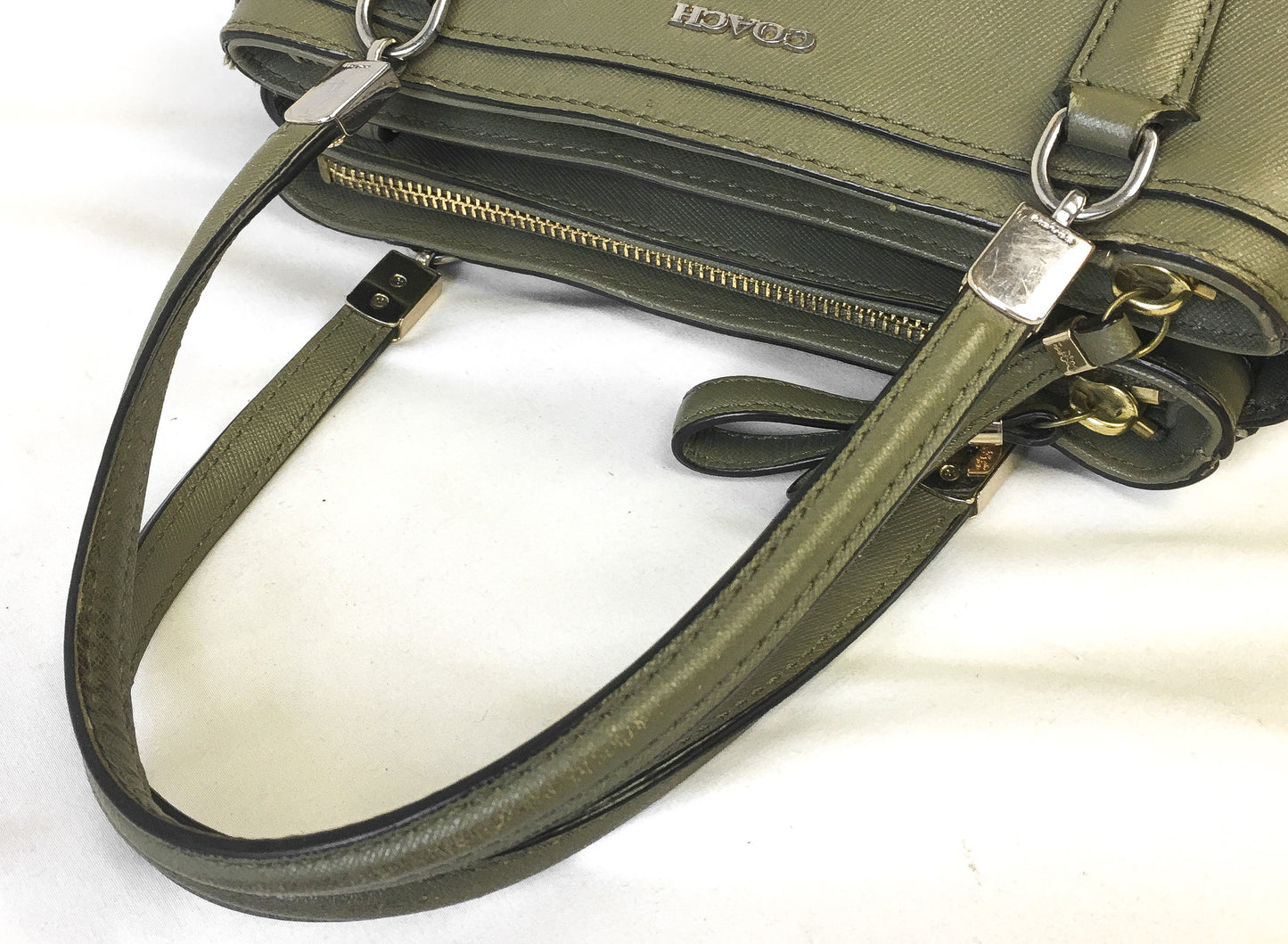 Coach Madison Mini Christie Carryall Olive Green Top Handle, Style 30402