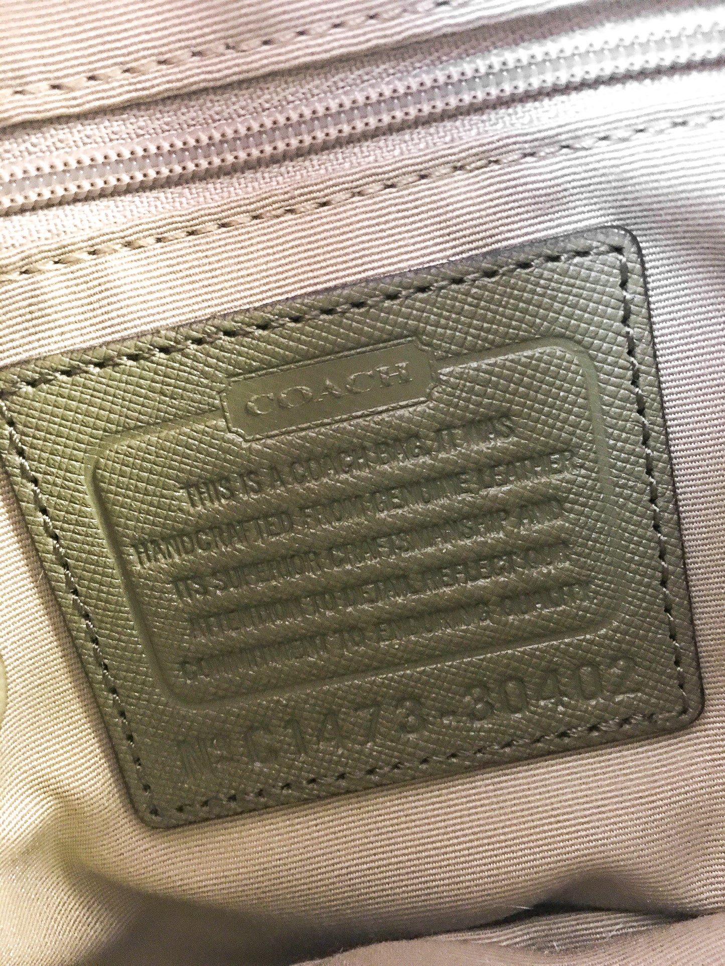 Coach Madison Mini Christie Carryall Olive Green Top Handle, Style 30402