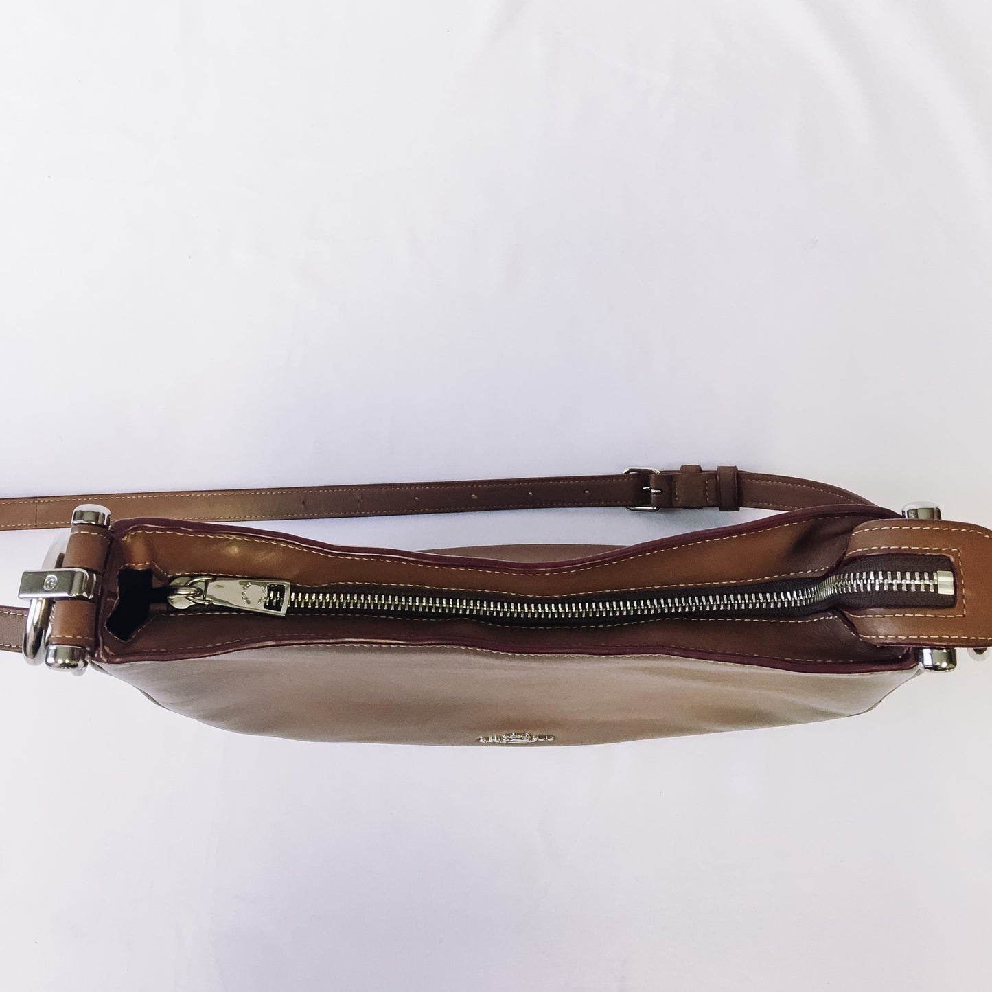 Coach Nomad Leather Hobo Bag in Brown, Style #54868 Leather Shoulder Bag, Crossbody Purse