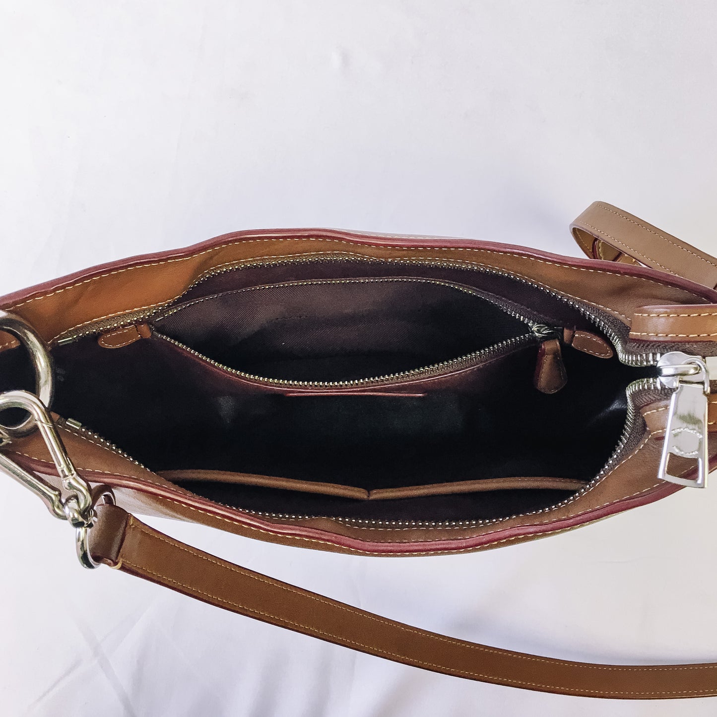 Coach Nomad Leather Hobo Bag in Brown, Style #54868 Leather Shoulder Bag, Crossbody Purse