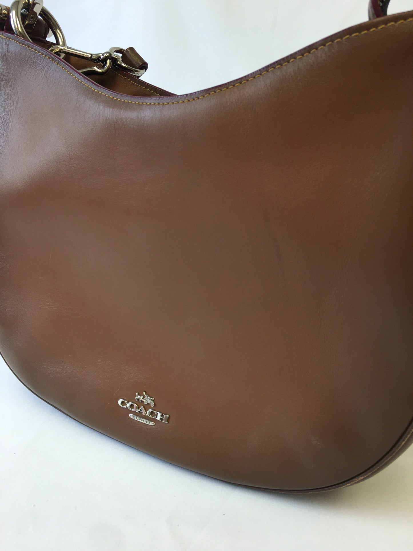 Coach Nomad Leather Hobo Bag in Brown, Style #54868 Leather Shoulder Bag, Crossbody Purse