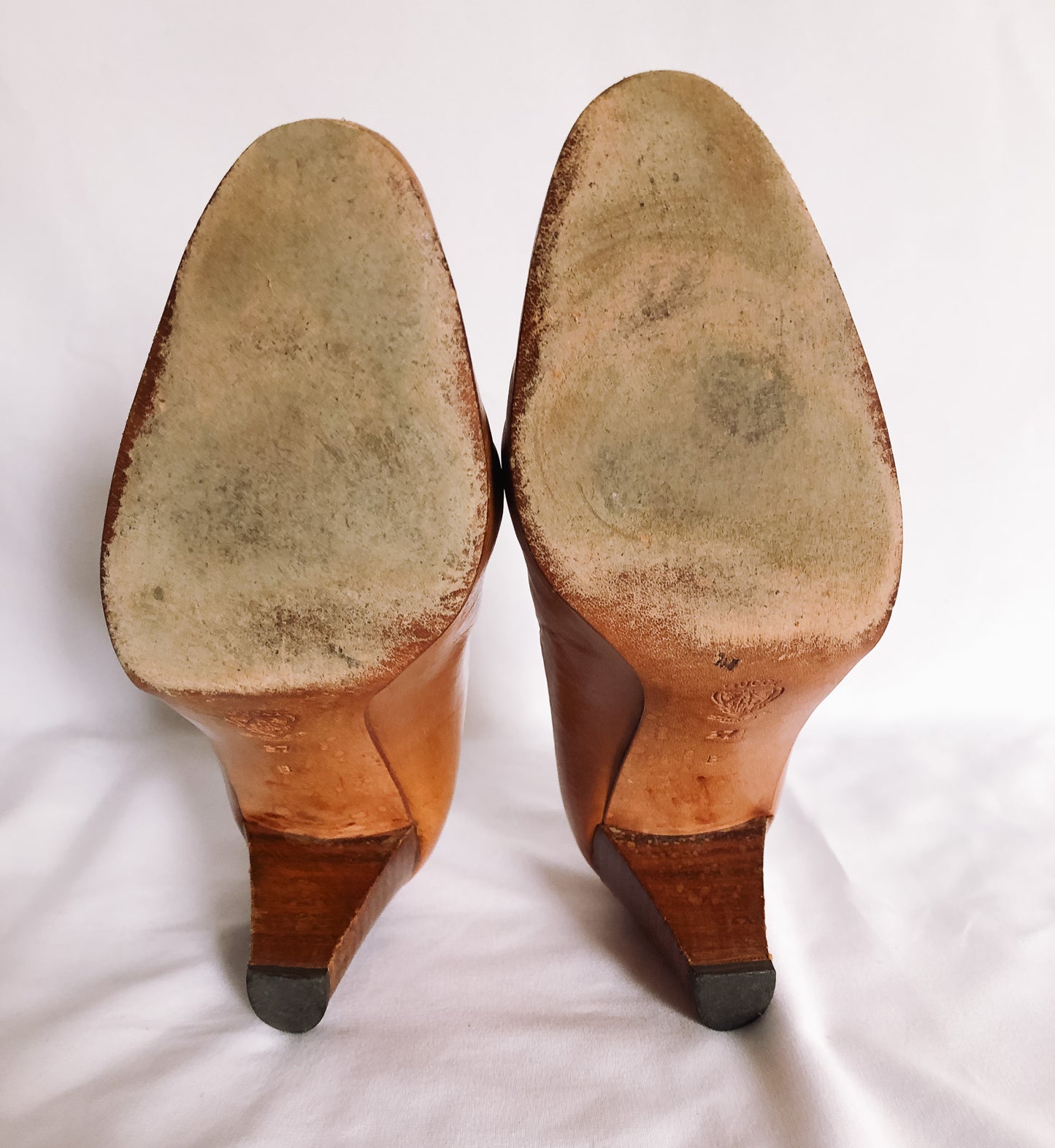 Vintage GUCCI Penny Loafer Light Brown Pumps, 80s Gucci Pumps, Sz. 37B