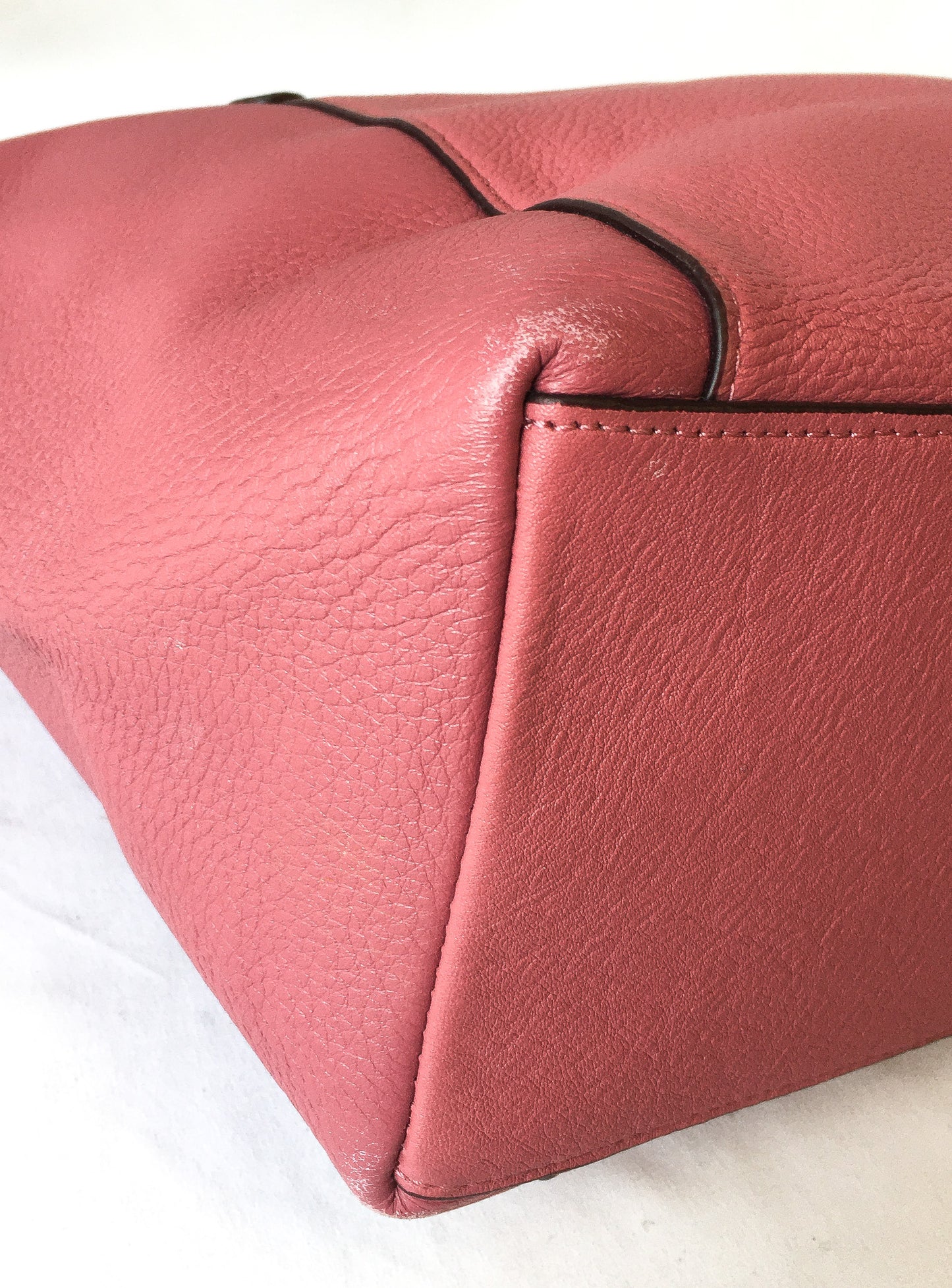 Coach Ava Pink Chain Leather Tote Shoulder Bag F22211