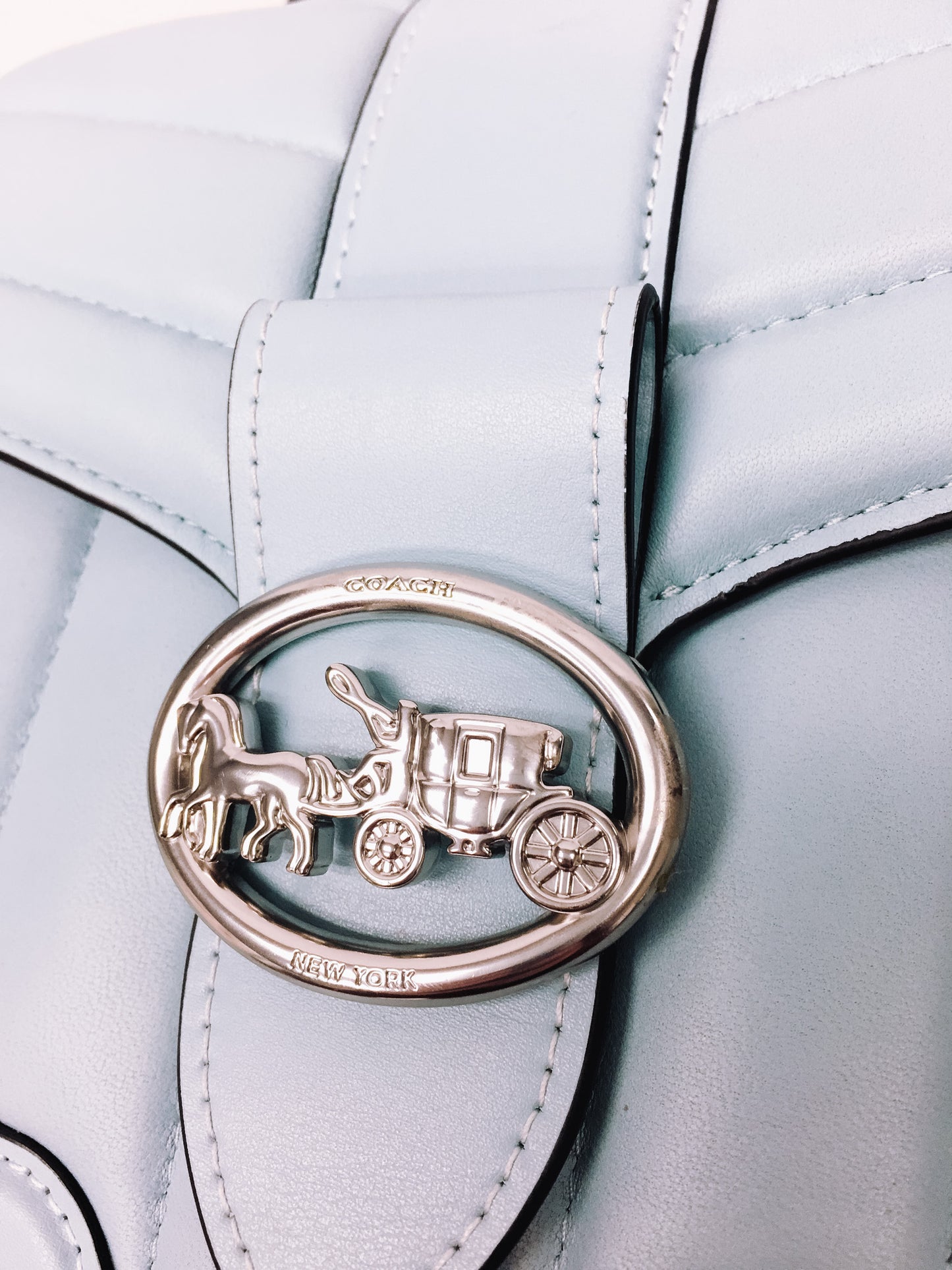 COACH Horse and Carriage Georgie Saddlebag Quilted Purse
