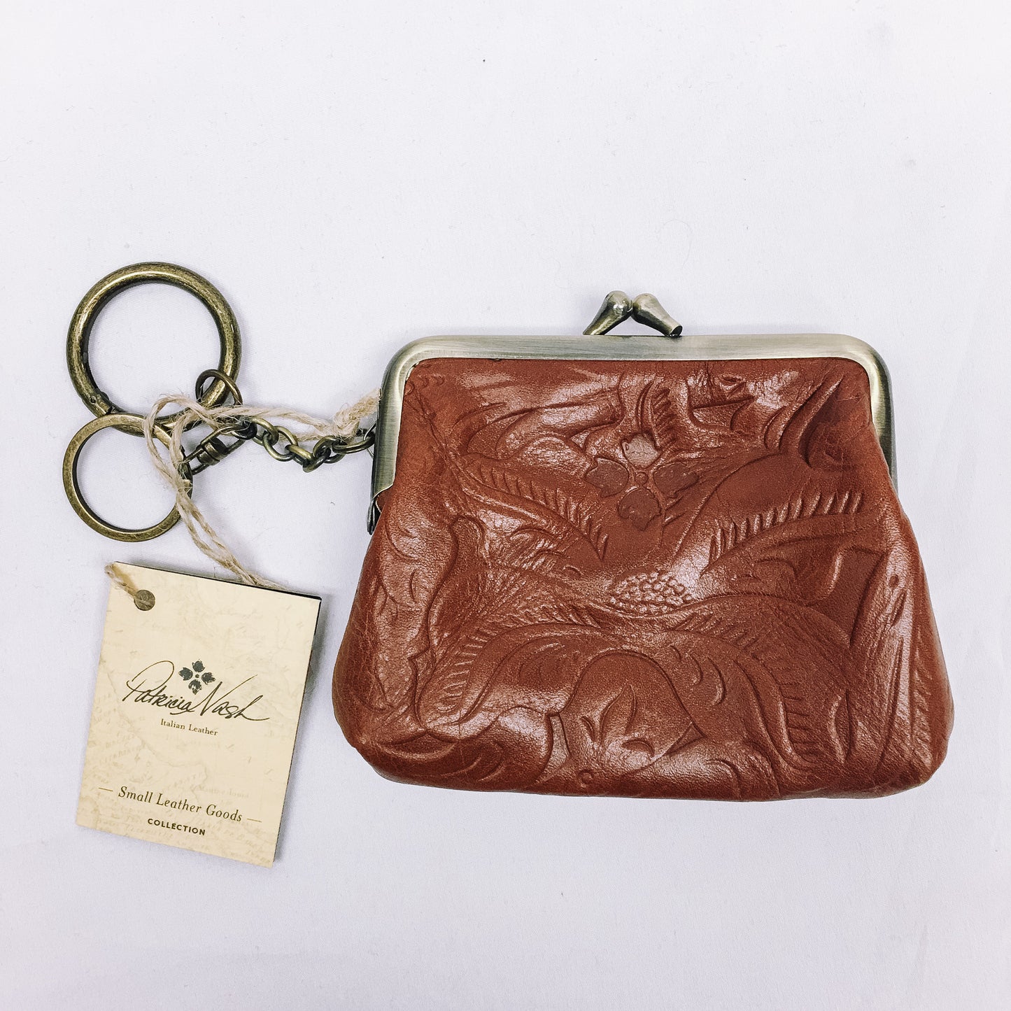 NWT Patricia Nash Granada Tooled Genuine Leather Purse & Coin Purse, Tooled Leather Crossbody