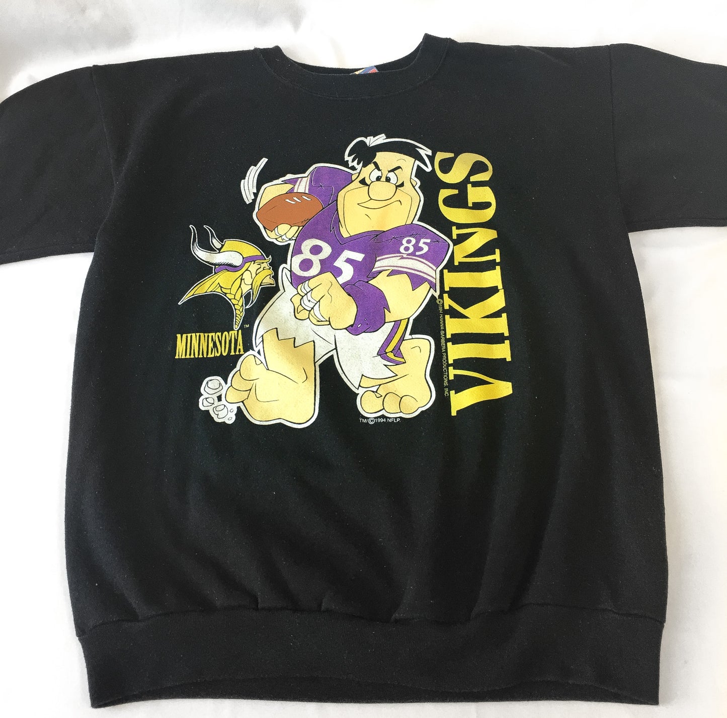 1994 Minnesota Vikings Flinstones Graphic Crewneck, Men's Sz XL