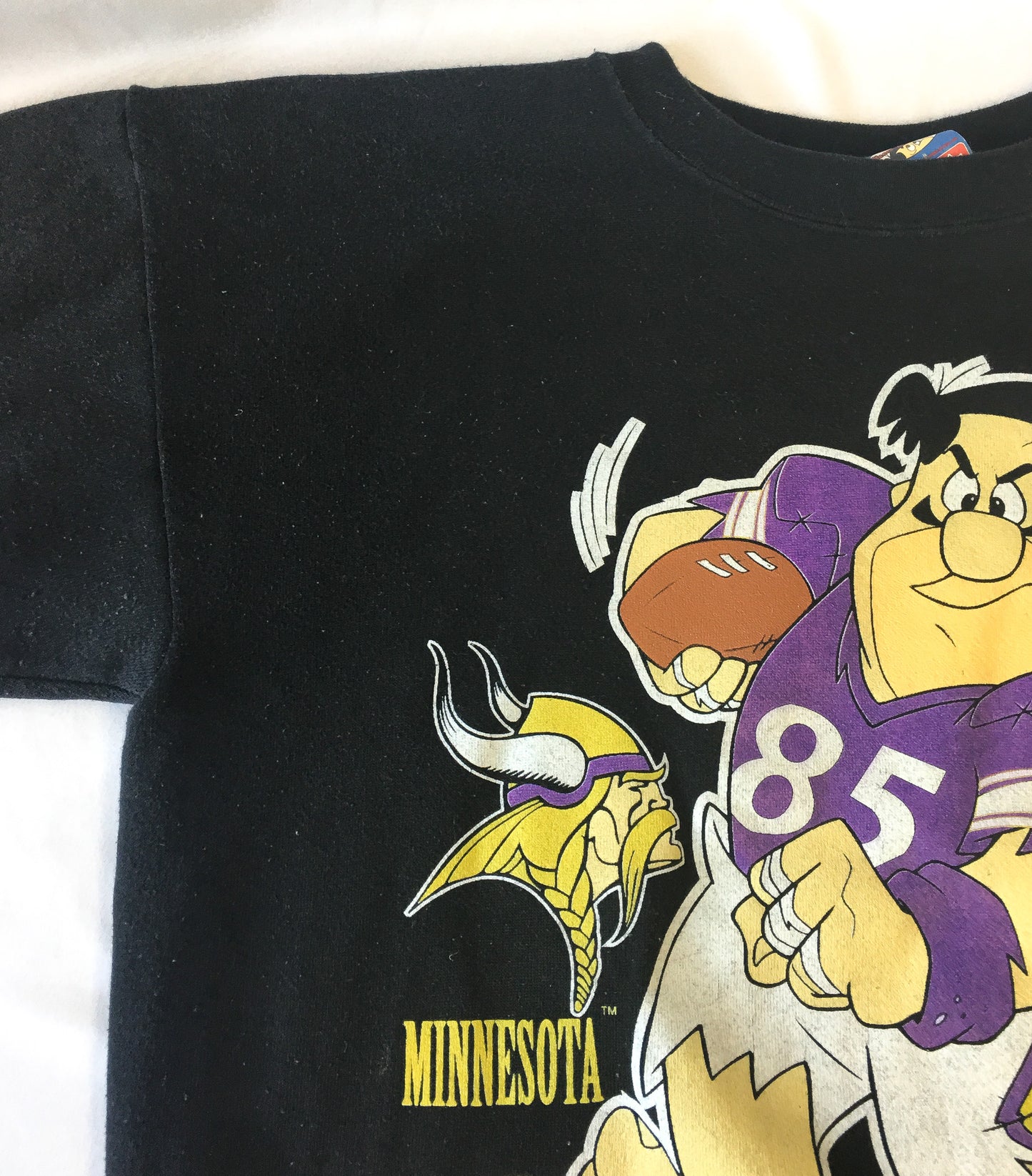 1994 Minnesota Vikings Flinstones Graphic Crewneck, Men's Sz XL