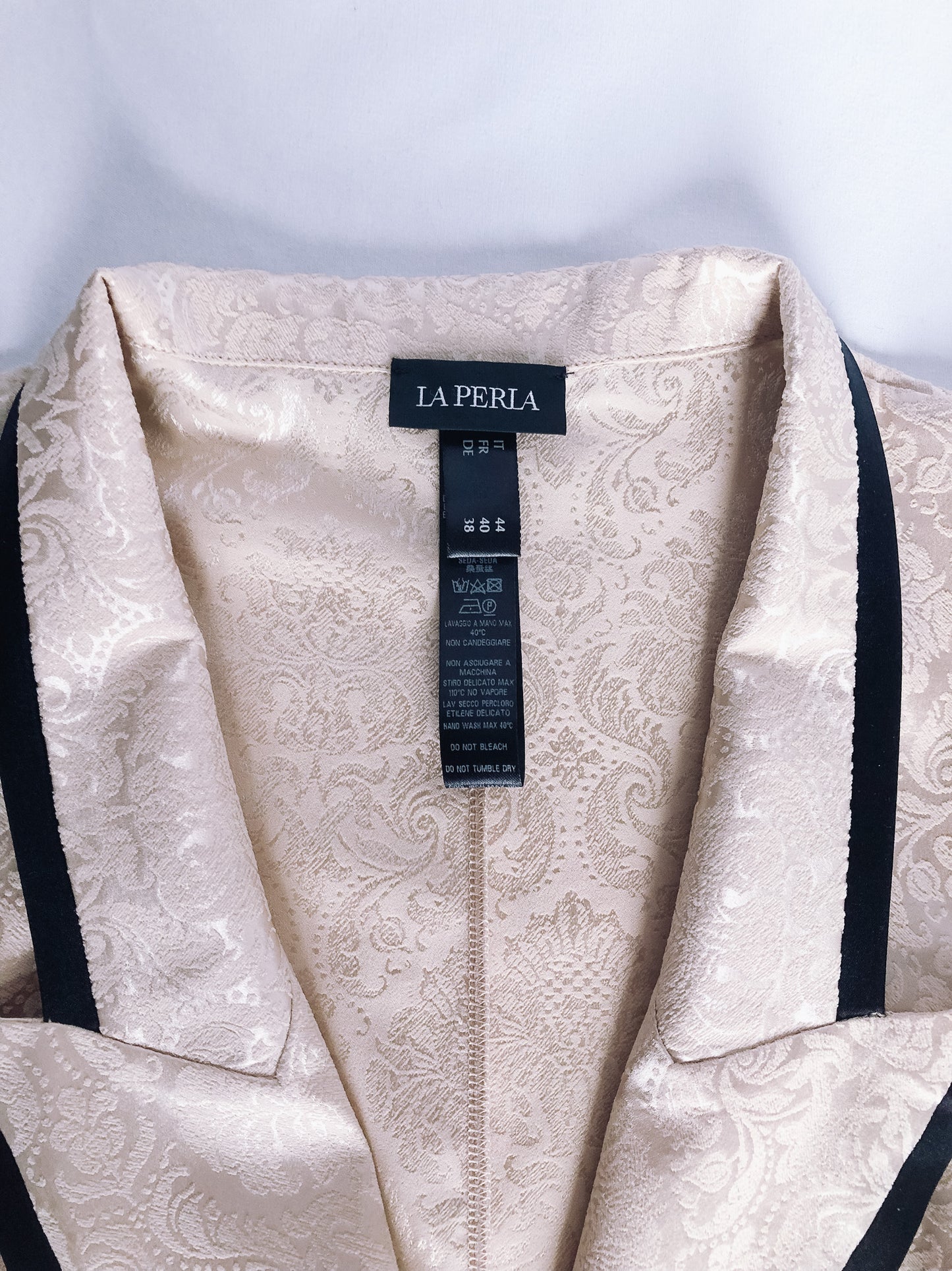 La Perla Brocade Collection light Pink/Rose Gold Vest, Sz. 8
