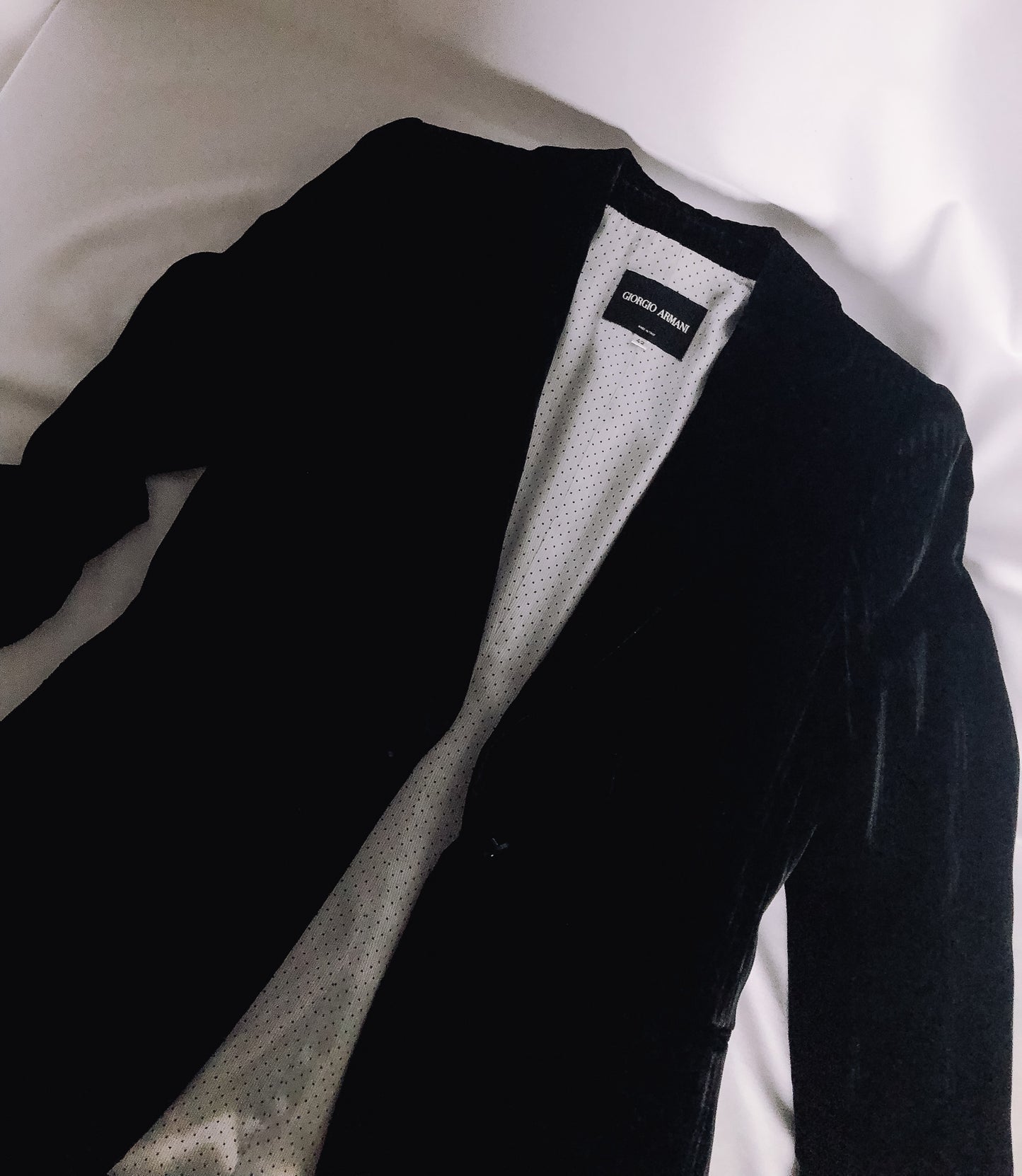 Velvet Single-Breasted GIORGIO ARMANI Jacket, Sz. 42