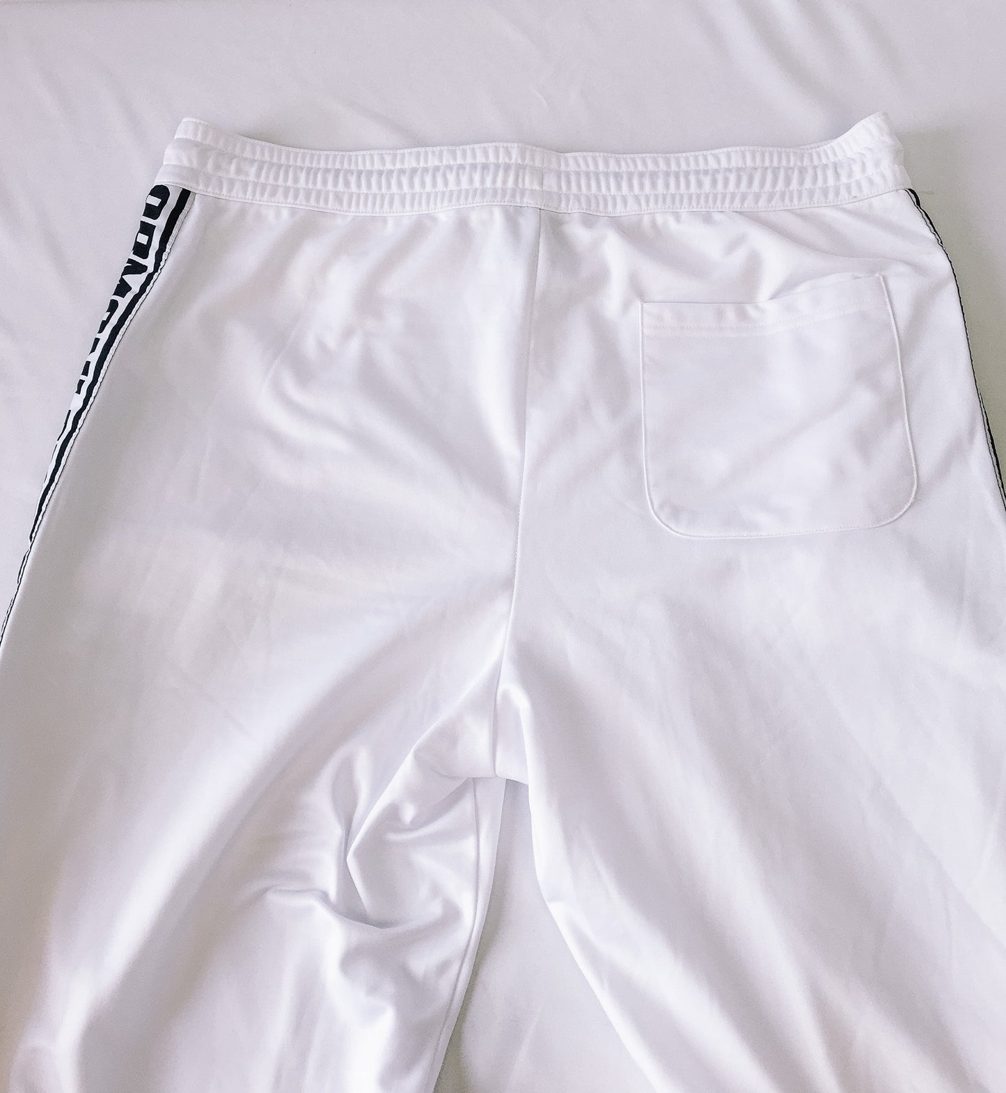 Armani Exchange A|X Men's White Triacetate Logo Tape Drawstring Sweatpants, Sz. L
