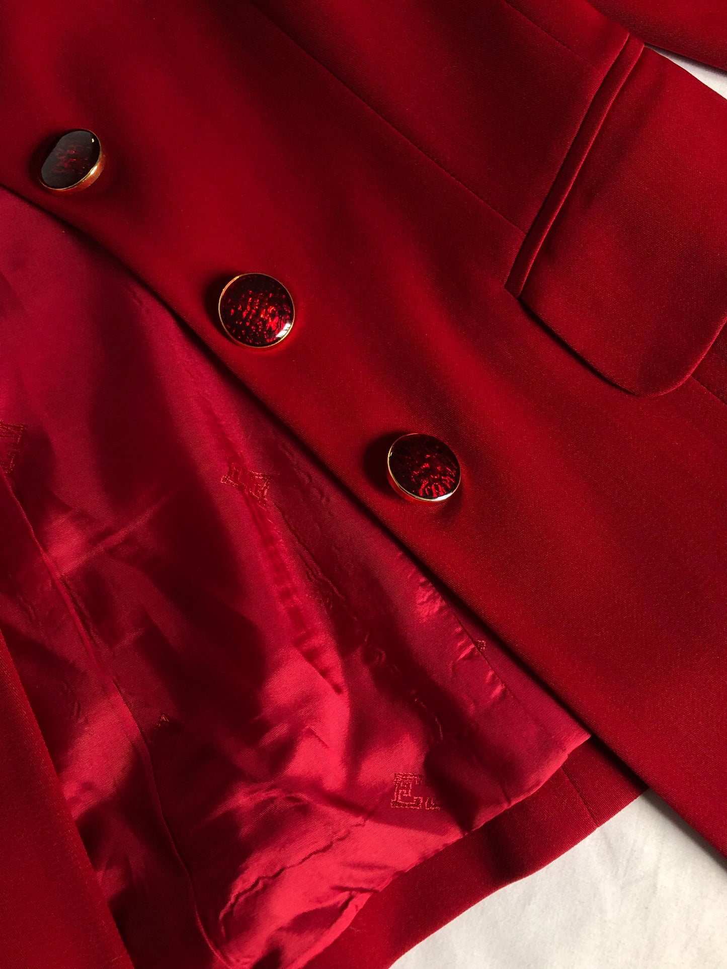 Vintage 80s Escada Margaretha Ley Red Blazer