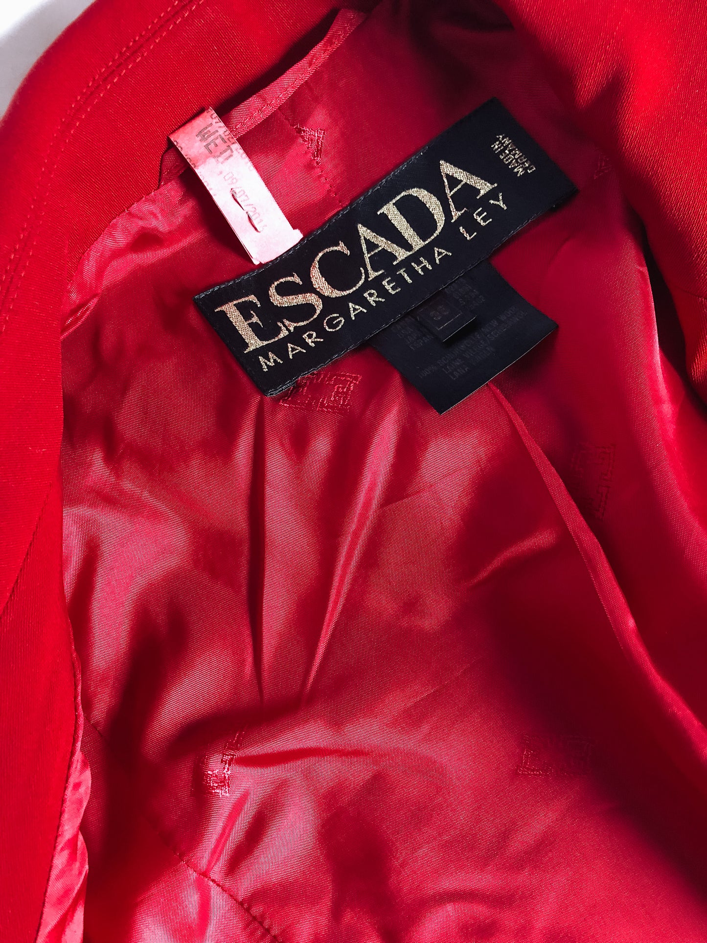 Vintage 80s Escada Margaretha Ley Red Blazer