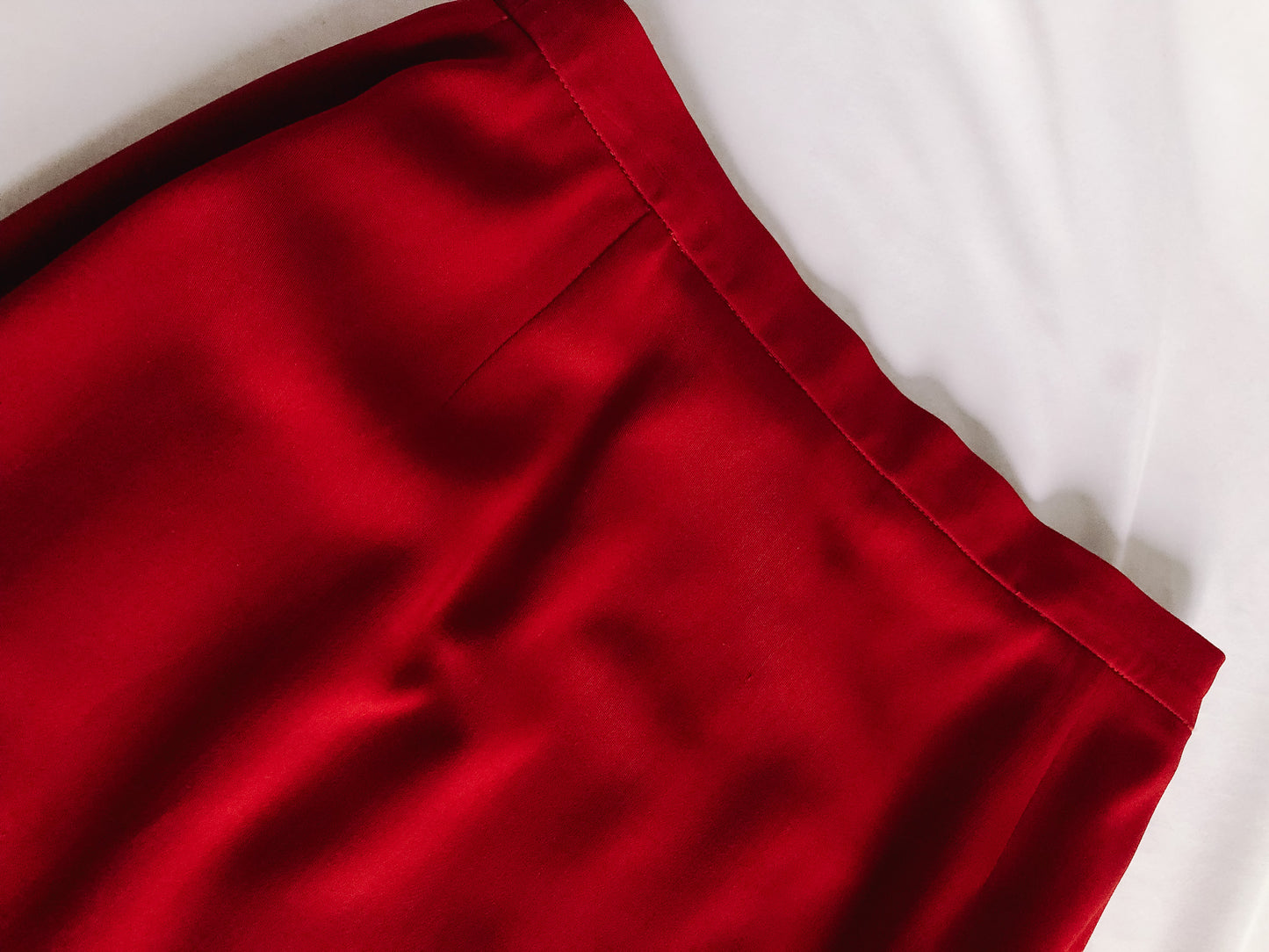 Vintage 80s Escada Margaretha Ley Red Pencil Skirt
