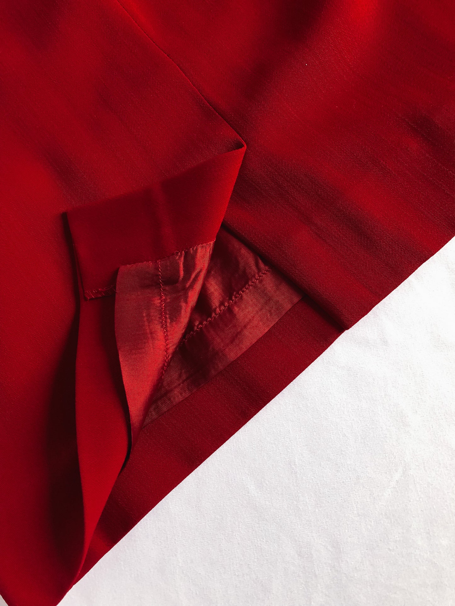 Vintage 80s Escada Margaretha Ley Red Pencil Skirt