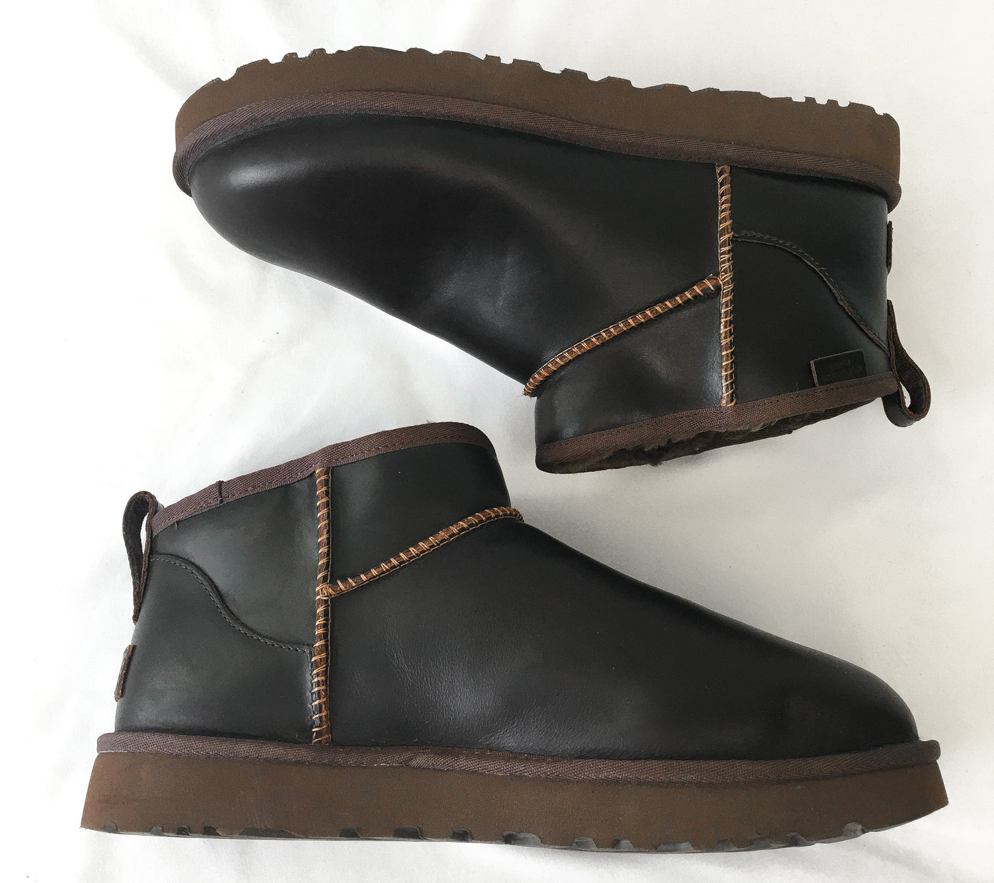 UGG Ultra Mini Leather Regen Ironwood Boots, Men's Size 10