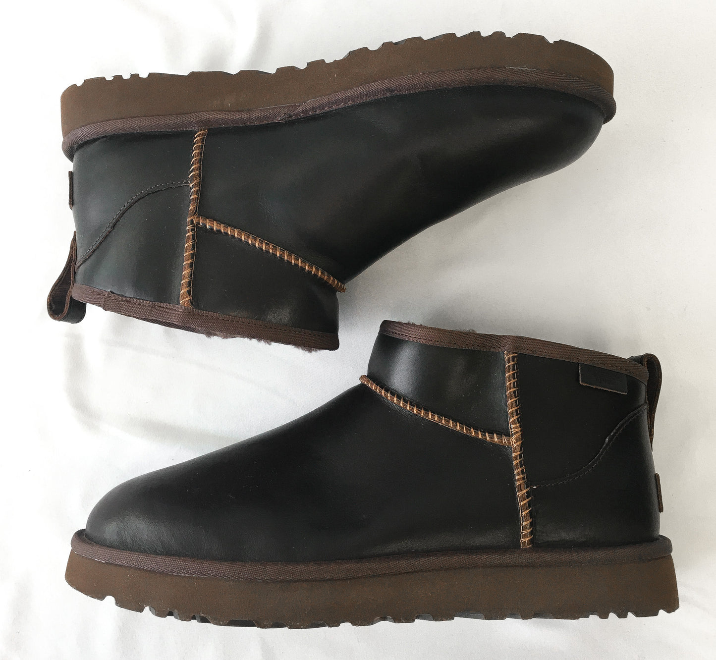 UGG Ultra Mini Leather Regen Ironwood Boots, Men's Size 10
