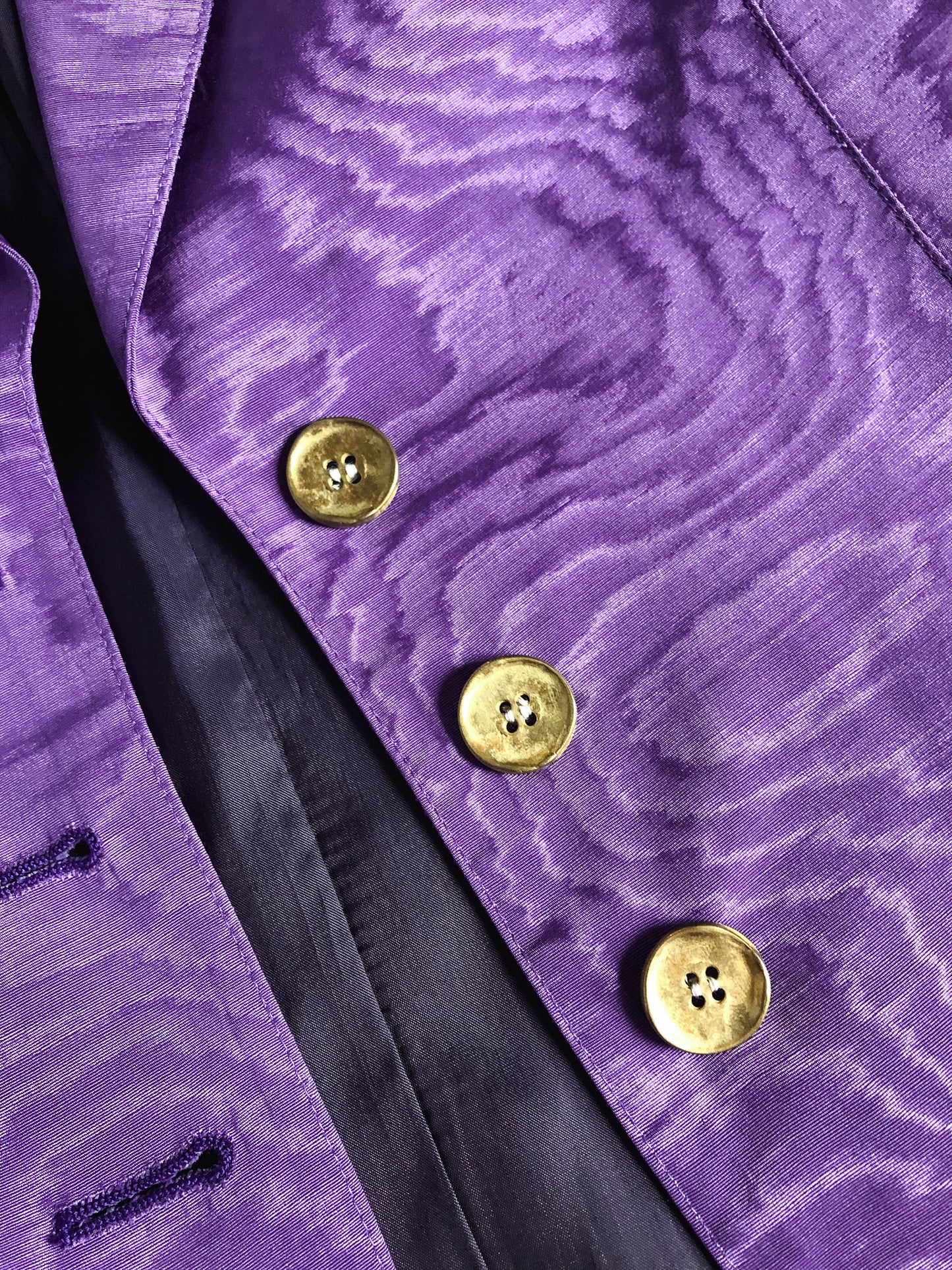 Vintage Valentino Miss V Purple Iridescent Blazer, Sz. 8