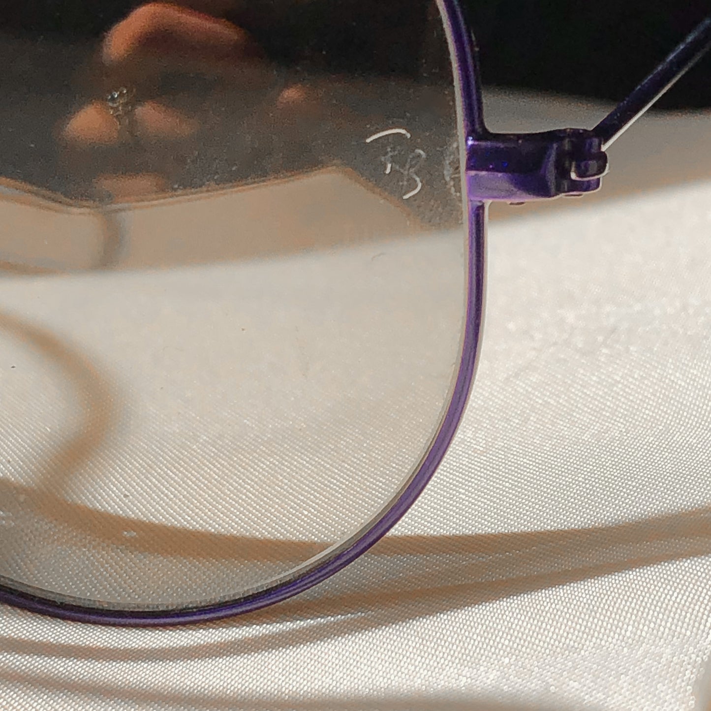Purple Framed Large Metal Ray-Ban Aviator Sunglasses, Style RB3025