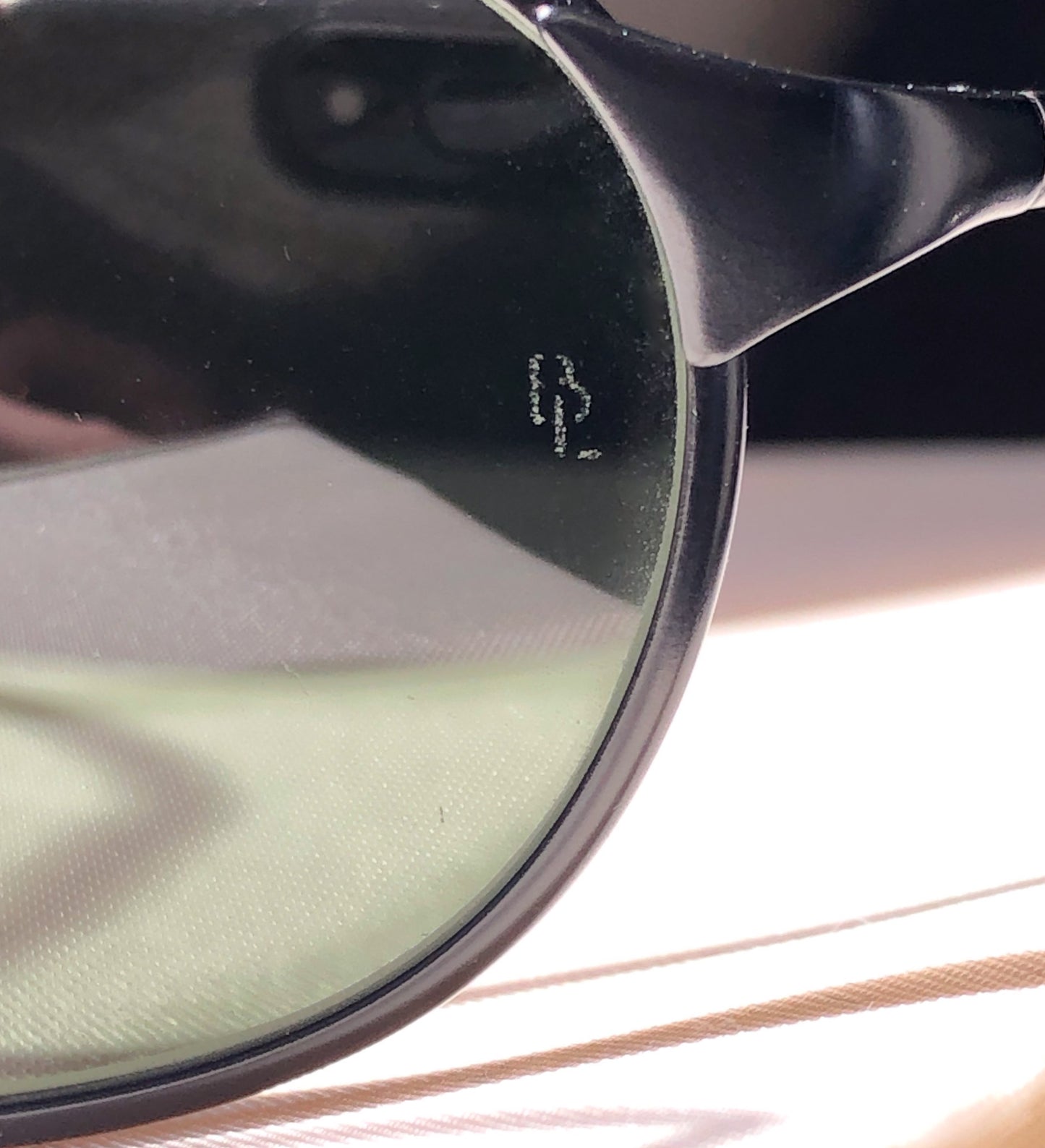 Vintage Black Oval Framed Ray Ban Sunglasses with Case, Style B & L