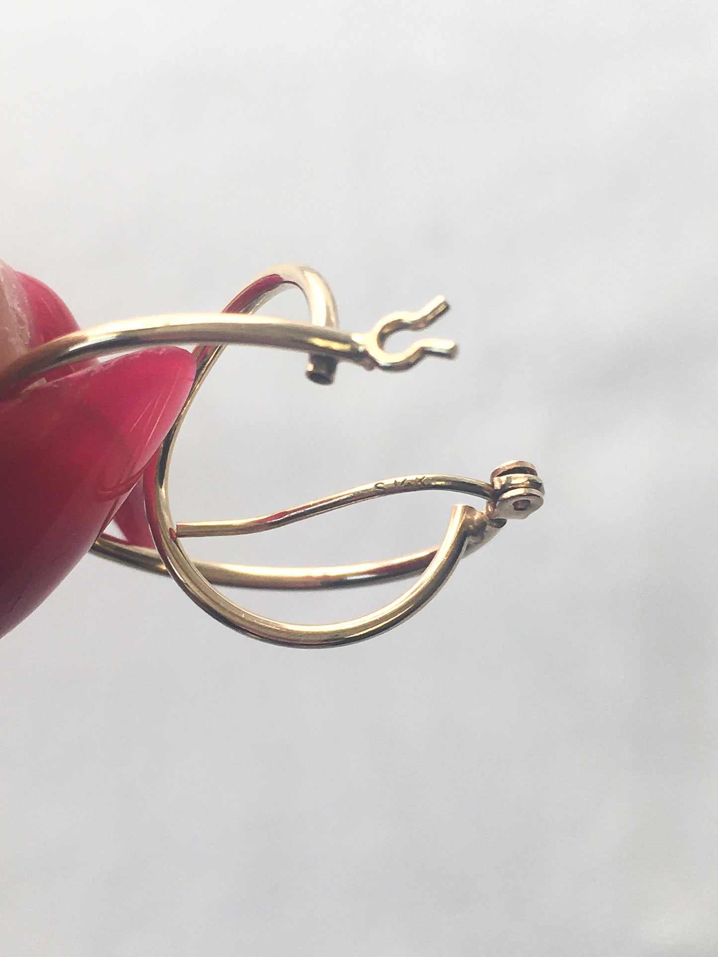 14K Yellow Gold Double Twisted Hoop Earrings