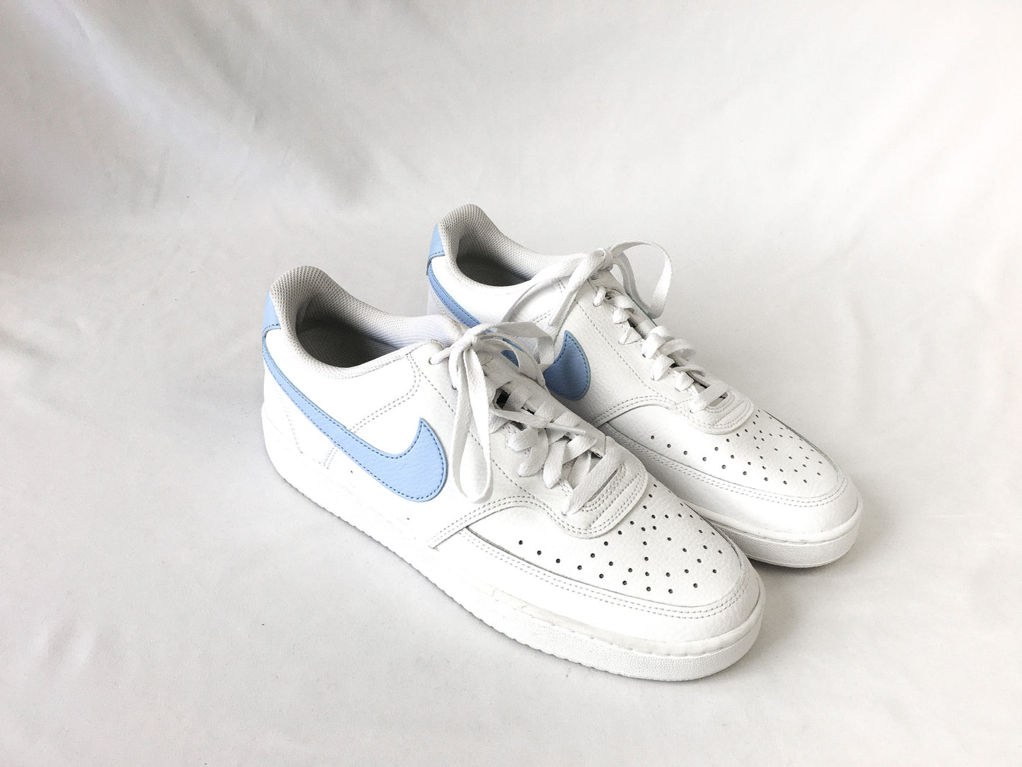 Nike Court Vision White/Royal Tint Sneakers, Women's Sz. 11