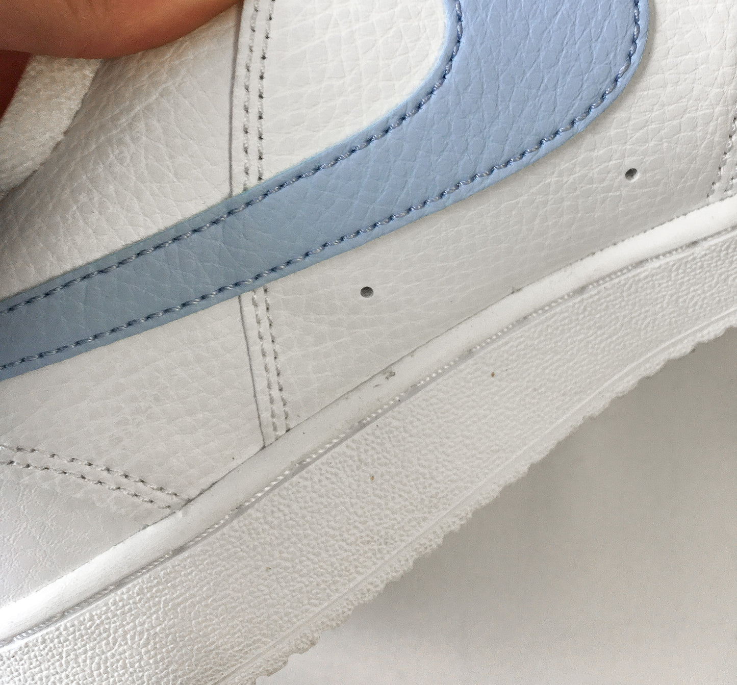 Nike Court Vision White/Royal Tint Sneakers, Women's Sz. 11