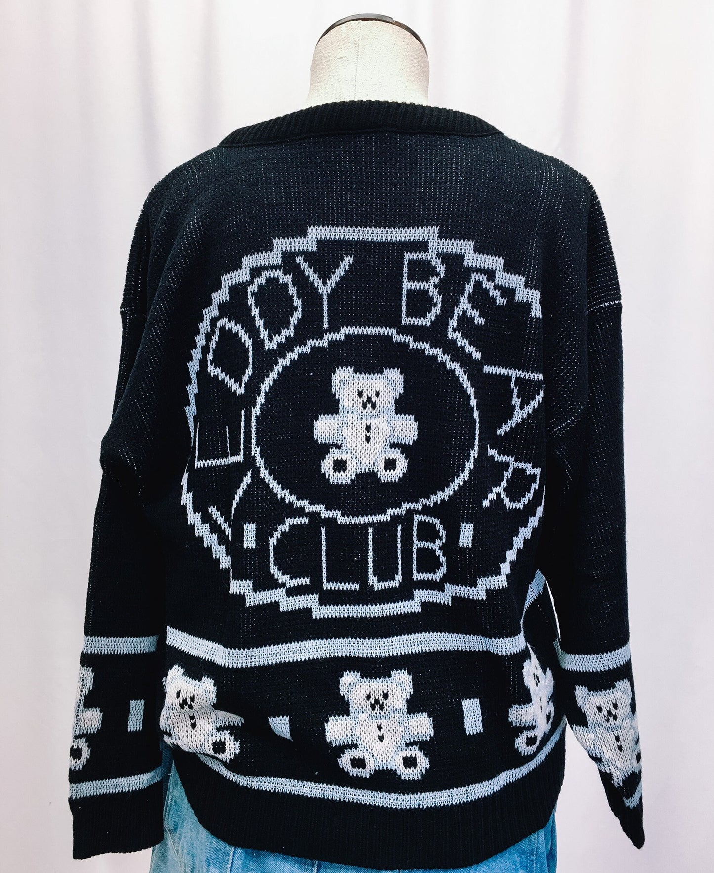 Vintage 80s Adele "Teddy Bear Club" Knit Sweater, Made in U.S.A. Crewneck
