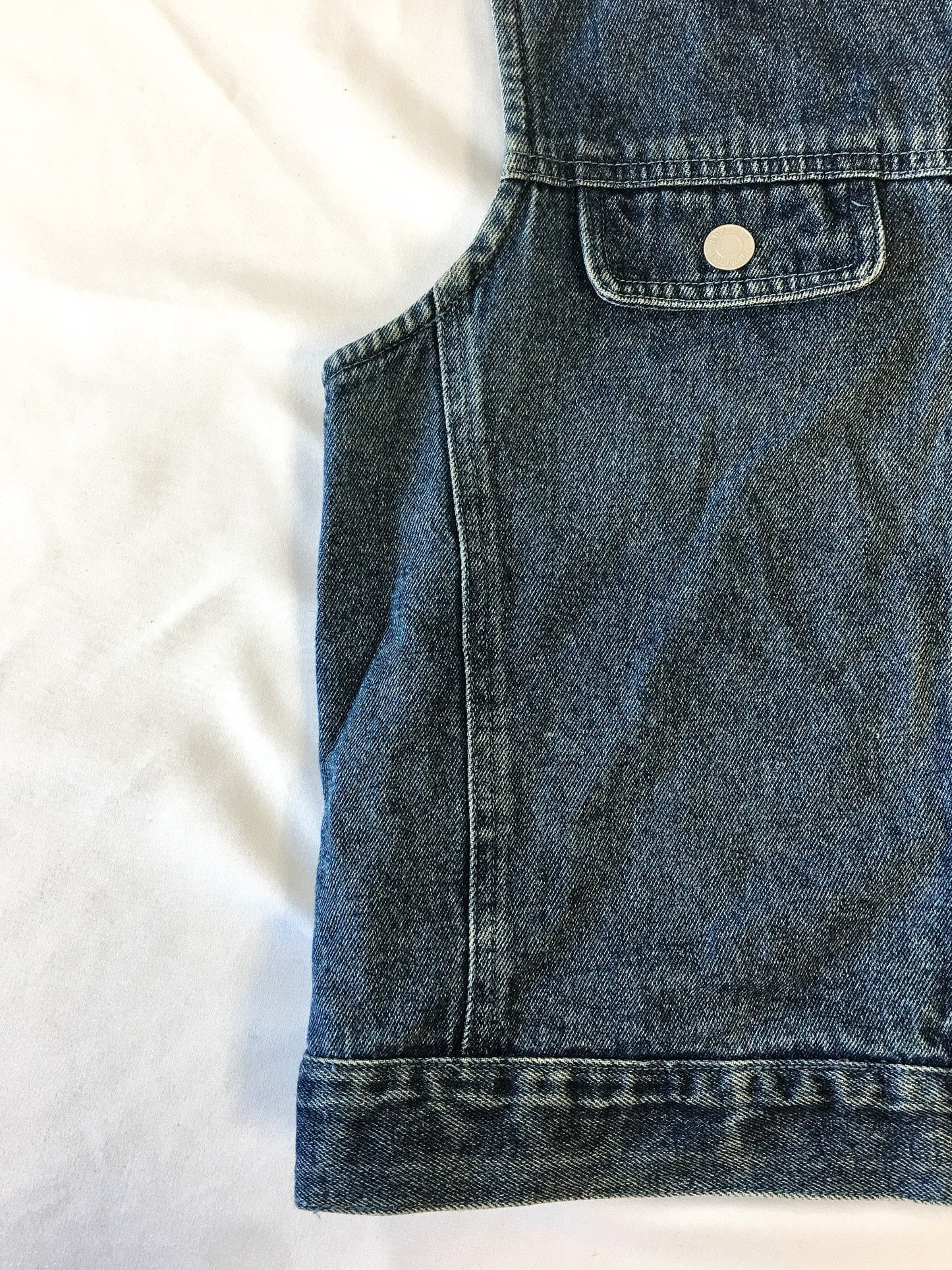 Vintage 90s Pendleton Medium Wash Denim Vest, Women's Sz. M, 90s Jean Jacket Vest