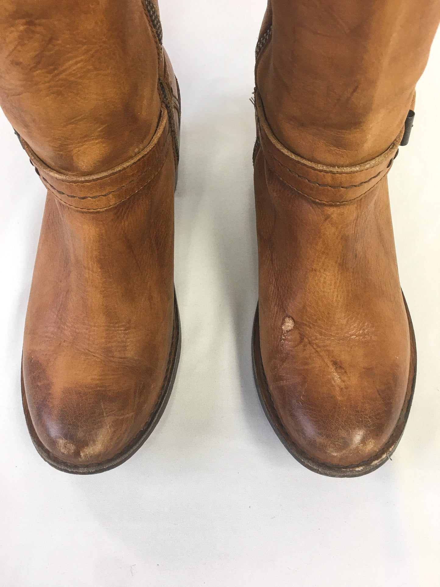 Vintage FRYE Carmen Brown Leather Knee-High Boots, Women's Sz. 8.5B