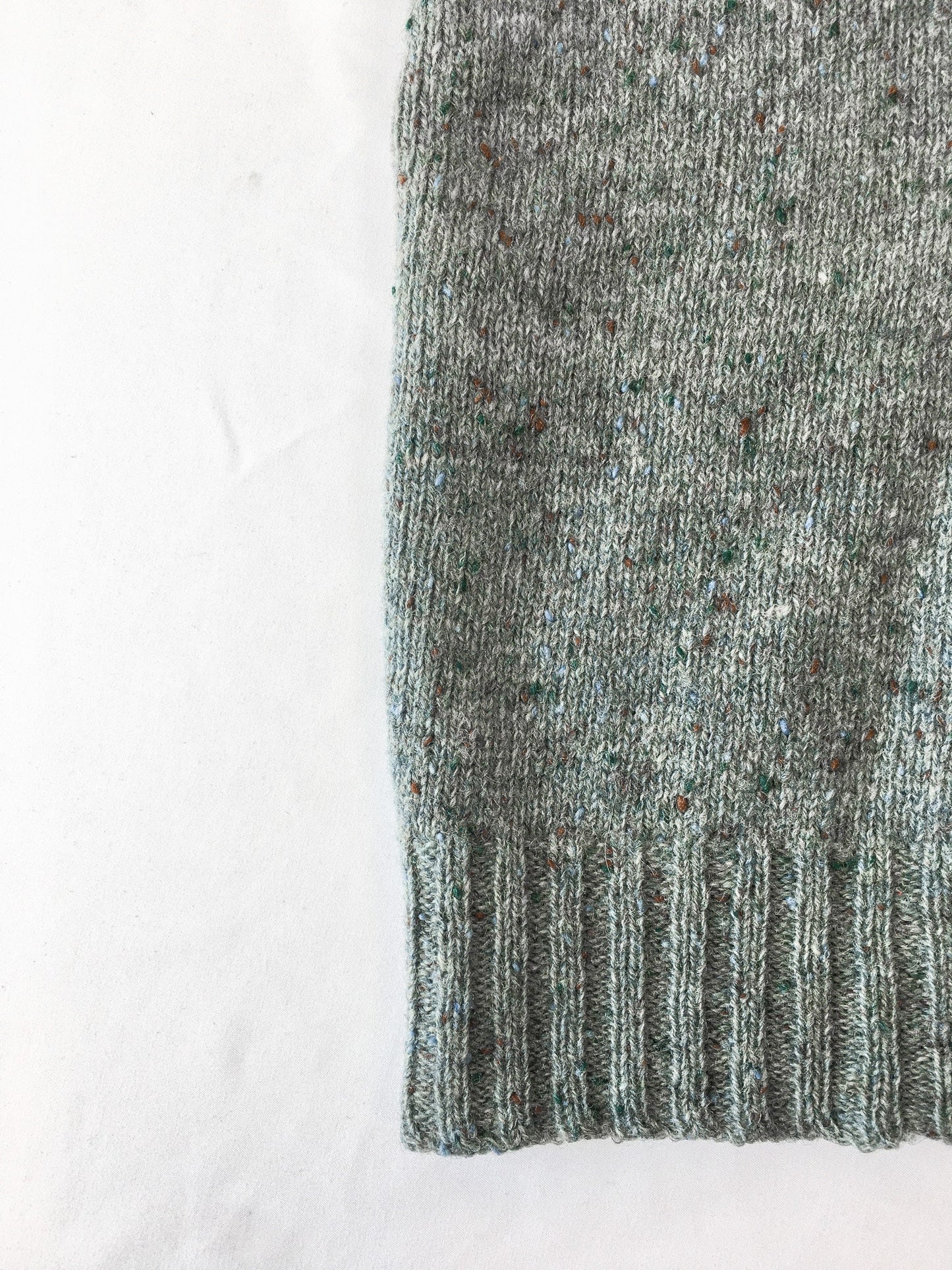Vintage Lord Jeff Blue Speckled Pure Wool V-Neck Sweater, Sz. L, Made in USA, Vintage Virgin Wool Sweater