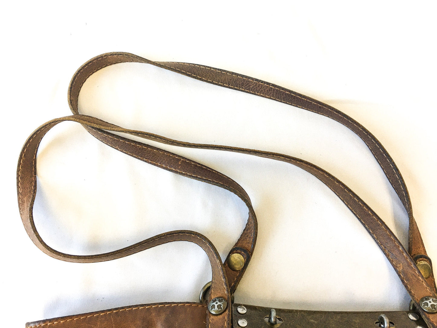 Vintage Patricia Nash Brown Naturally Distressed Leather Benvenuto Tote, Patricia Nash Handbag