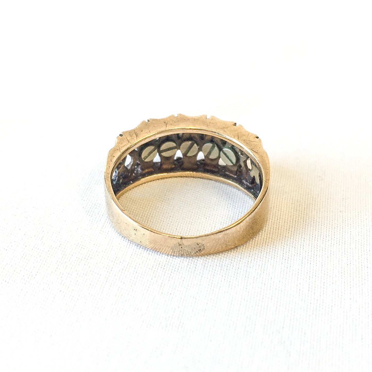 10K Gold Five Stone Mother's Ring Size 6