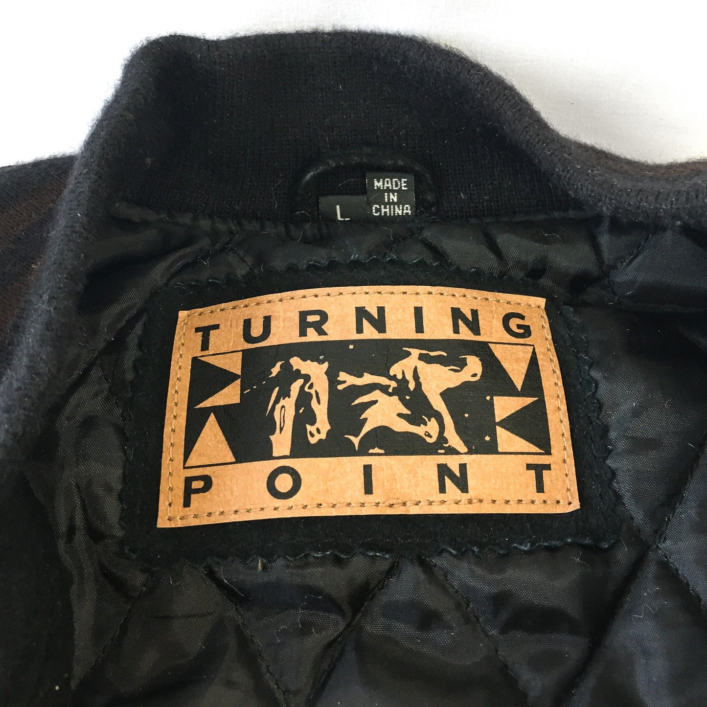 Vintage M&M's Suede Black and Brown Embroidered Logo Bomber Jacket, Sz. L, Vintage M and M's Apparel