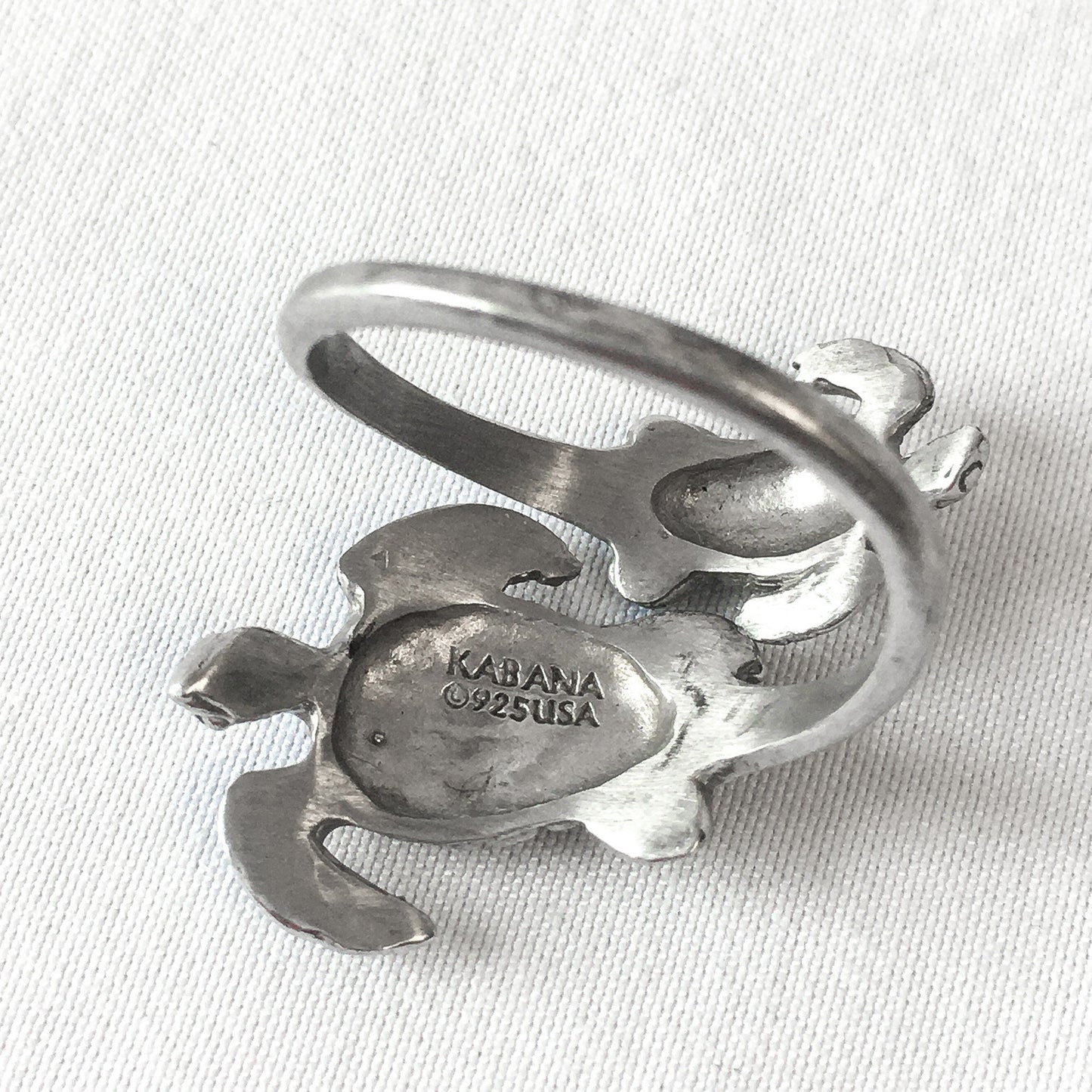 Kabana 925 Two Turtle Wrap Ring Size 6