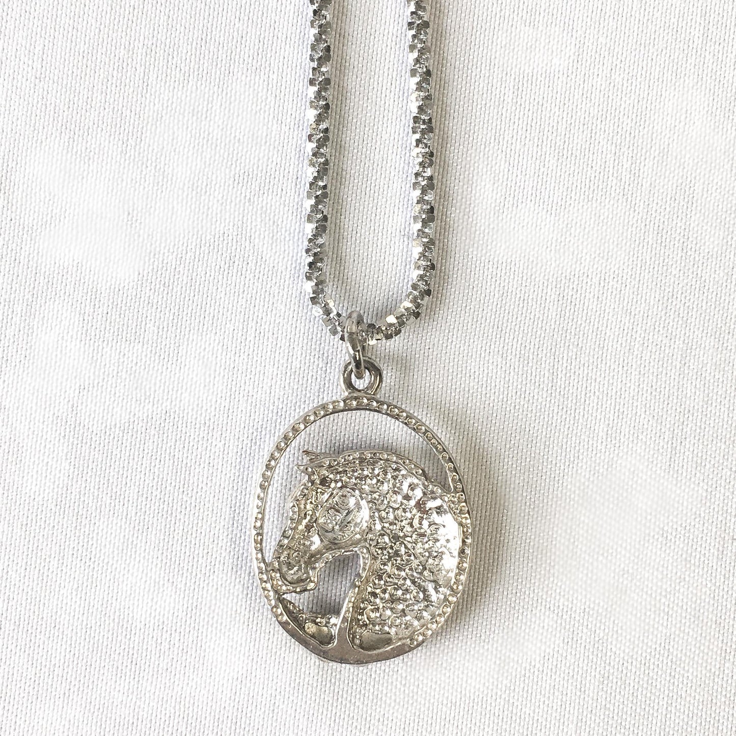925 Italy 18" Chain with 925 12K Black Hills Gold Horse Pendant